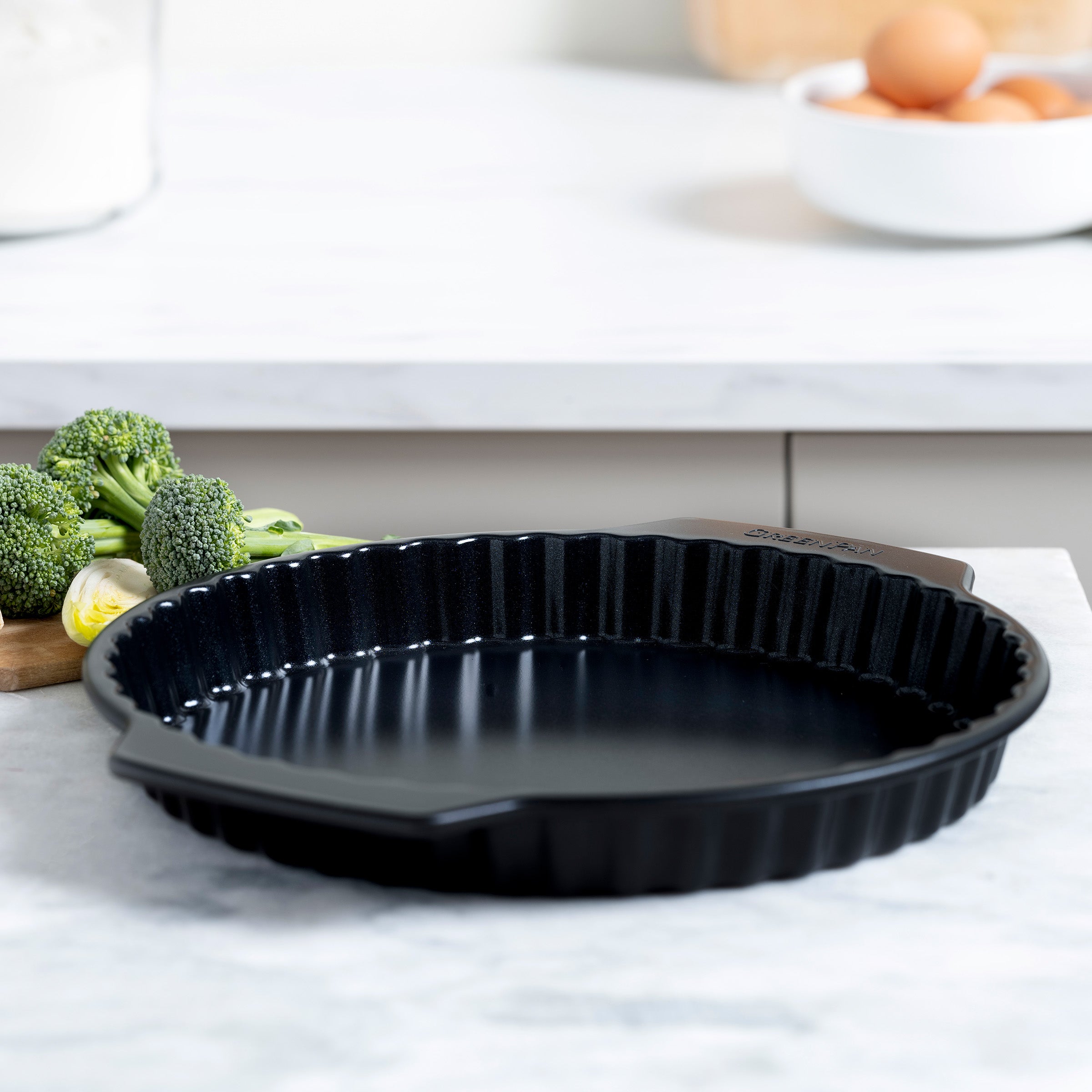 Black Ceramic Quiche Pan 28cm