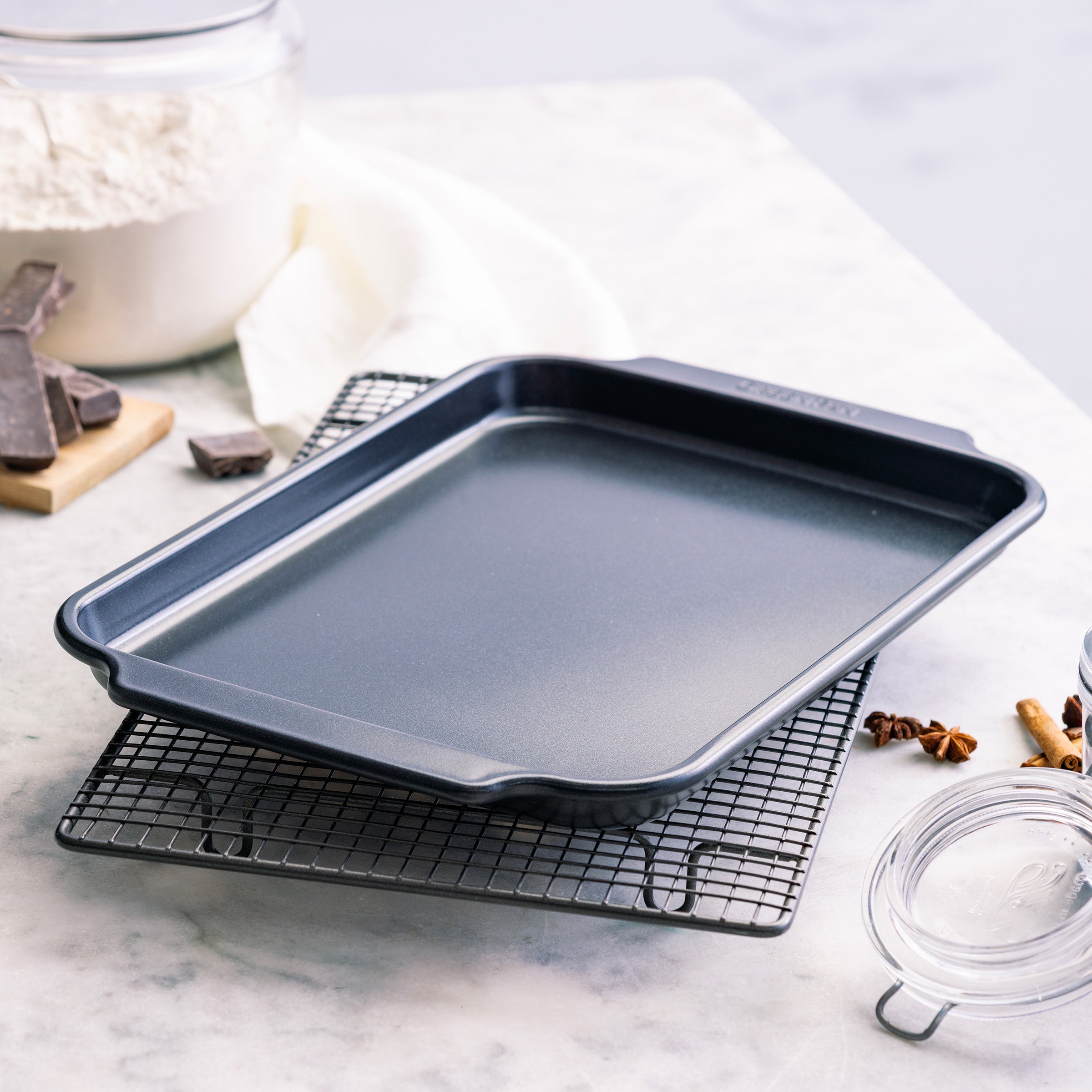 Black Ceramic Cookie Sheet 33cm x 22.5cm