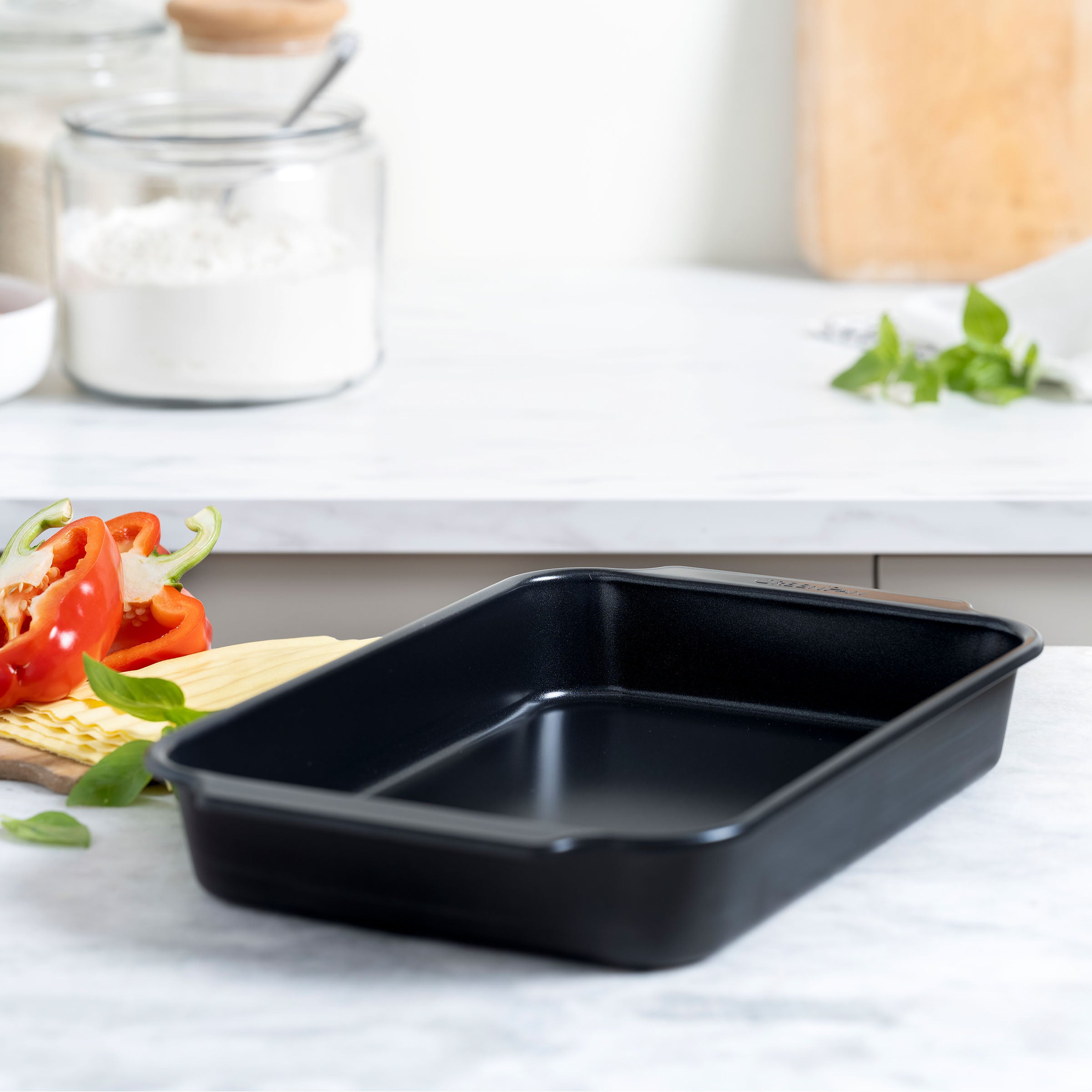 Black Ceramic Rectangular Cake Pan 33cm x 22.5cm