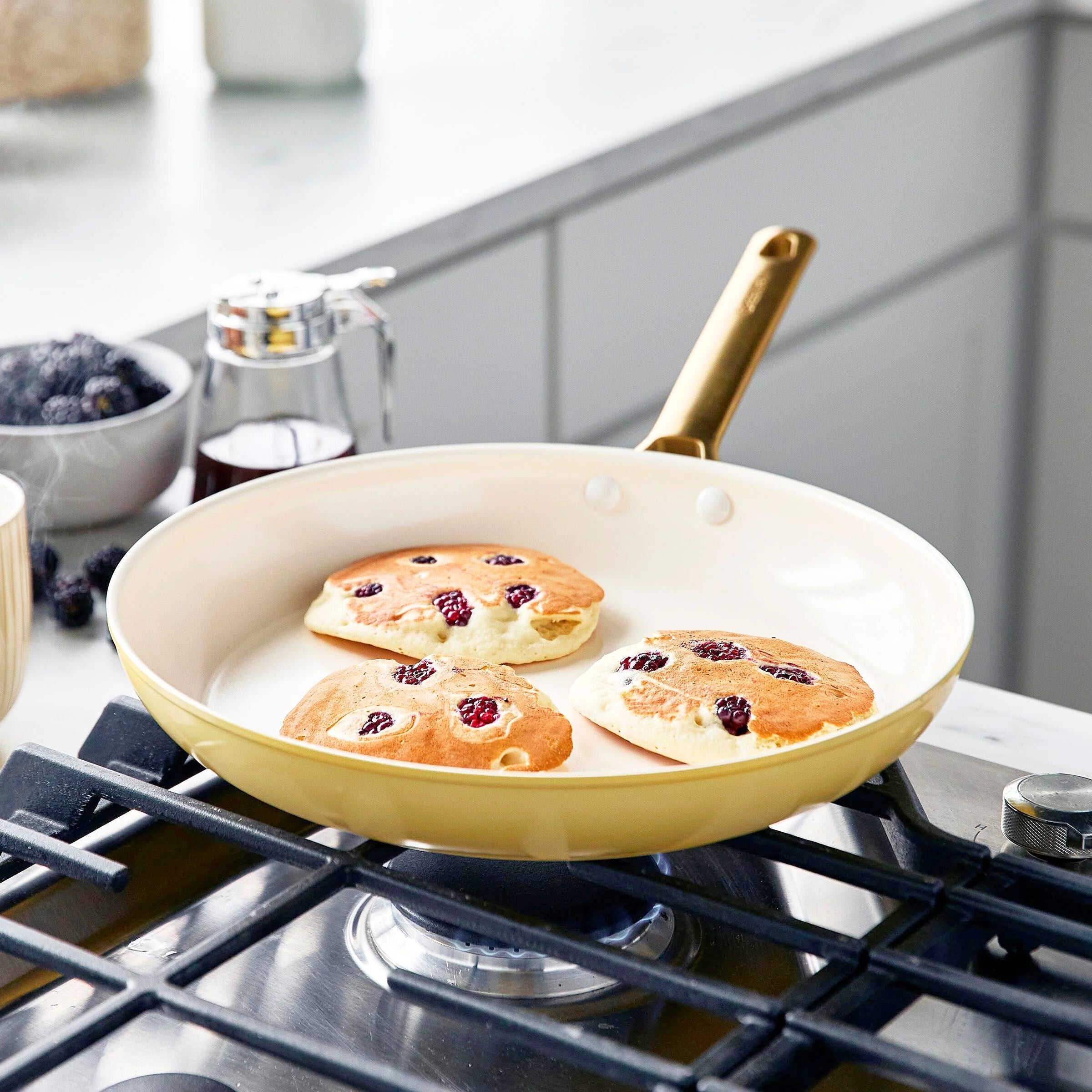 Padova Reserve 2 Piece Frypan Set Sunshine Yellow 20cm & 26cm