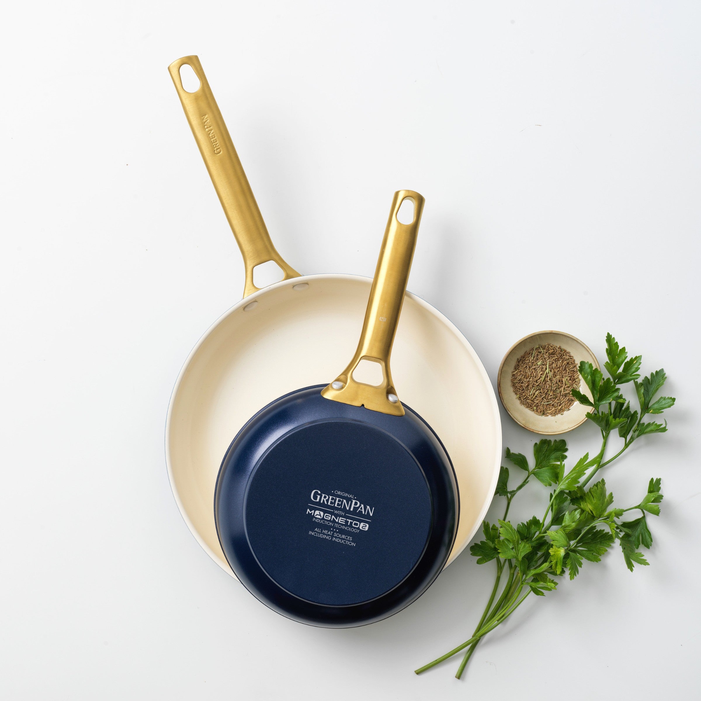 Padova Reserve 2 Piece Frypan Set Oxford Blue 20cm & 26cm