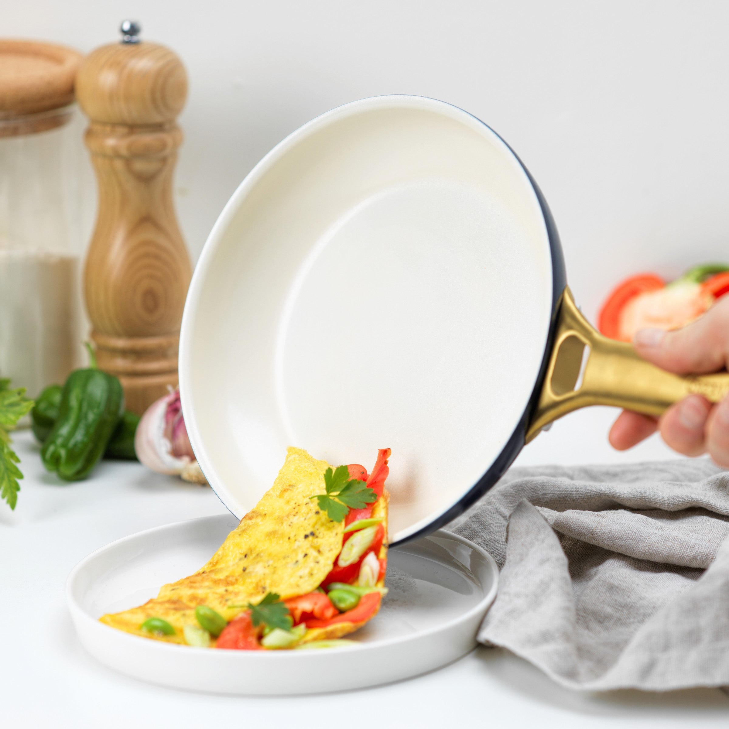 Padova Reserve 2 Piece Frypan Set Oxford Blue 20cm & 26cm