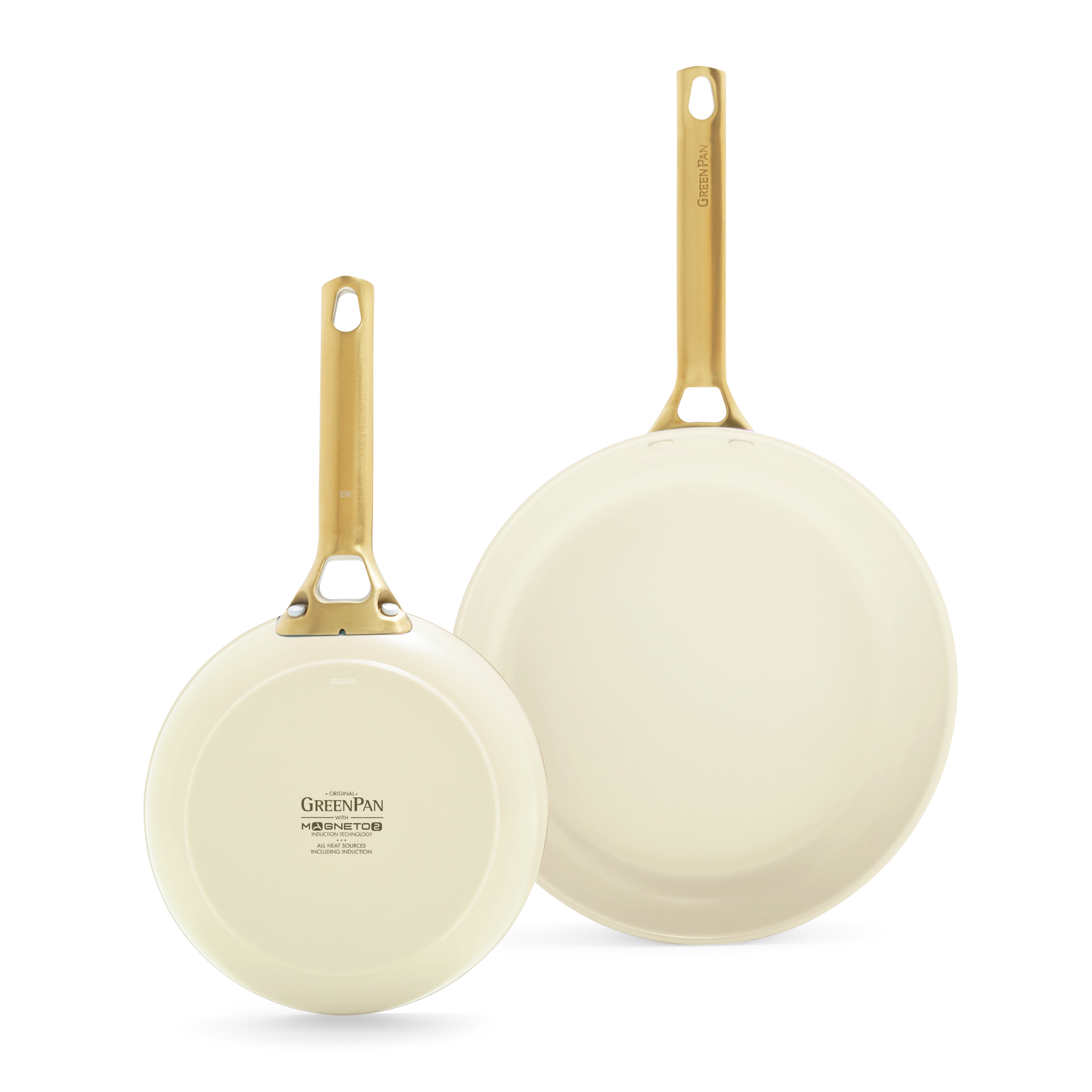 Padova Reserve 2 Piece Frypan Set Cream White 20cm & 26cm