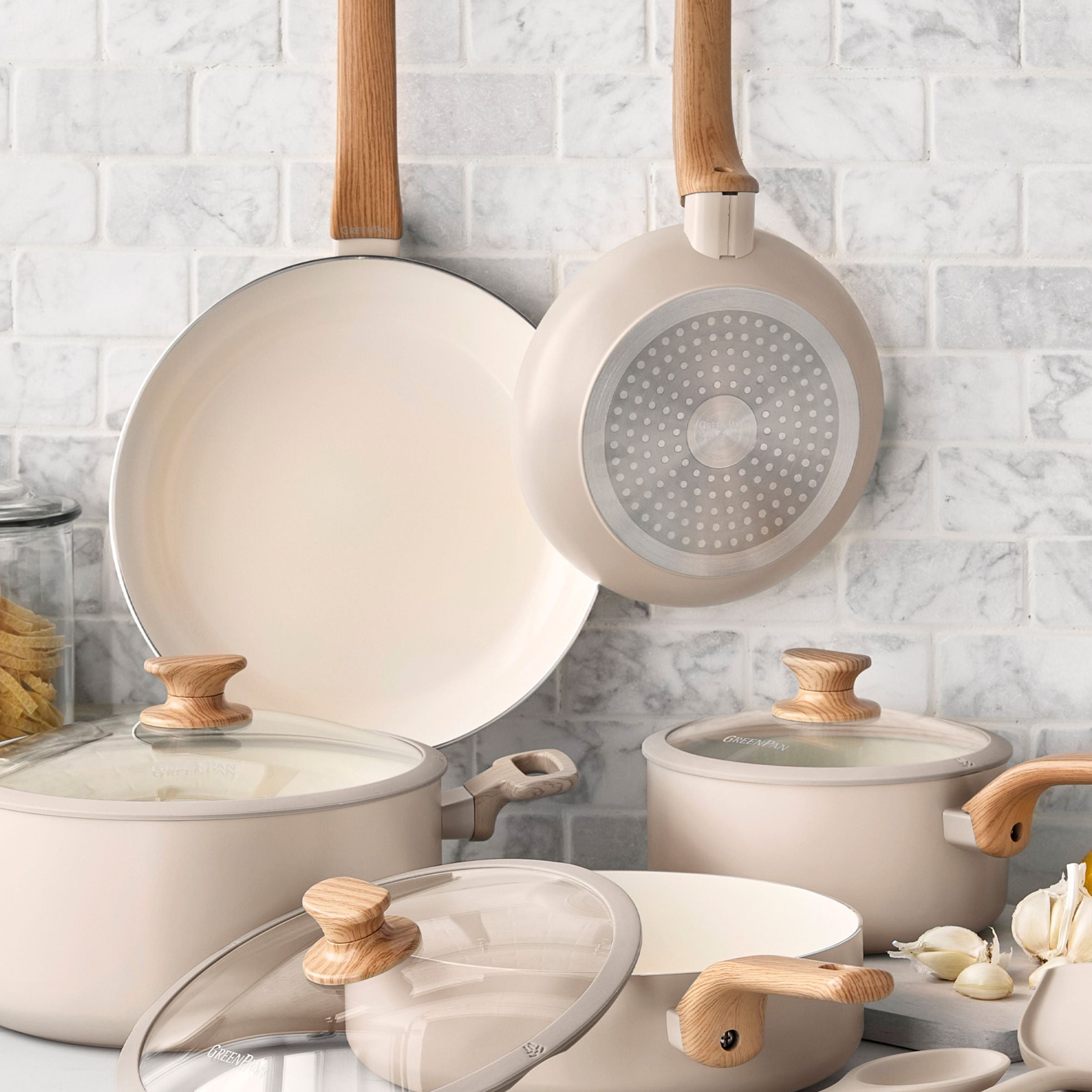 Essence 2 Piece Frypan Set 26cm & 30cm Taupe