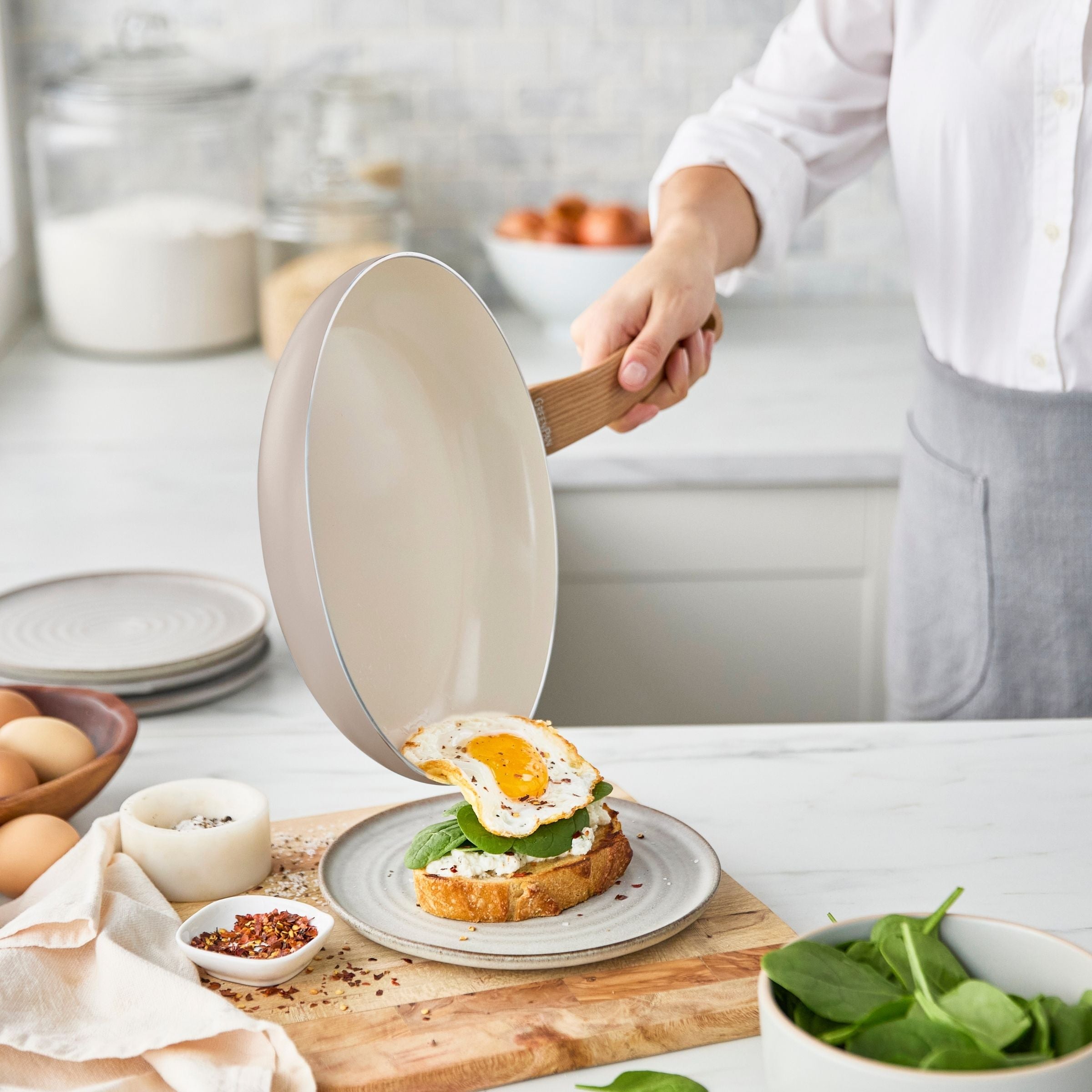 Essence 2 Piece Frypan Set 26cm & 30cm Taupe