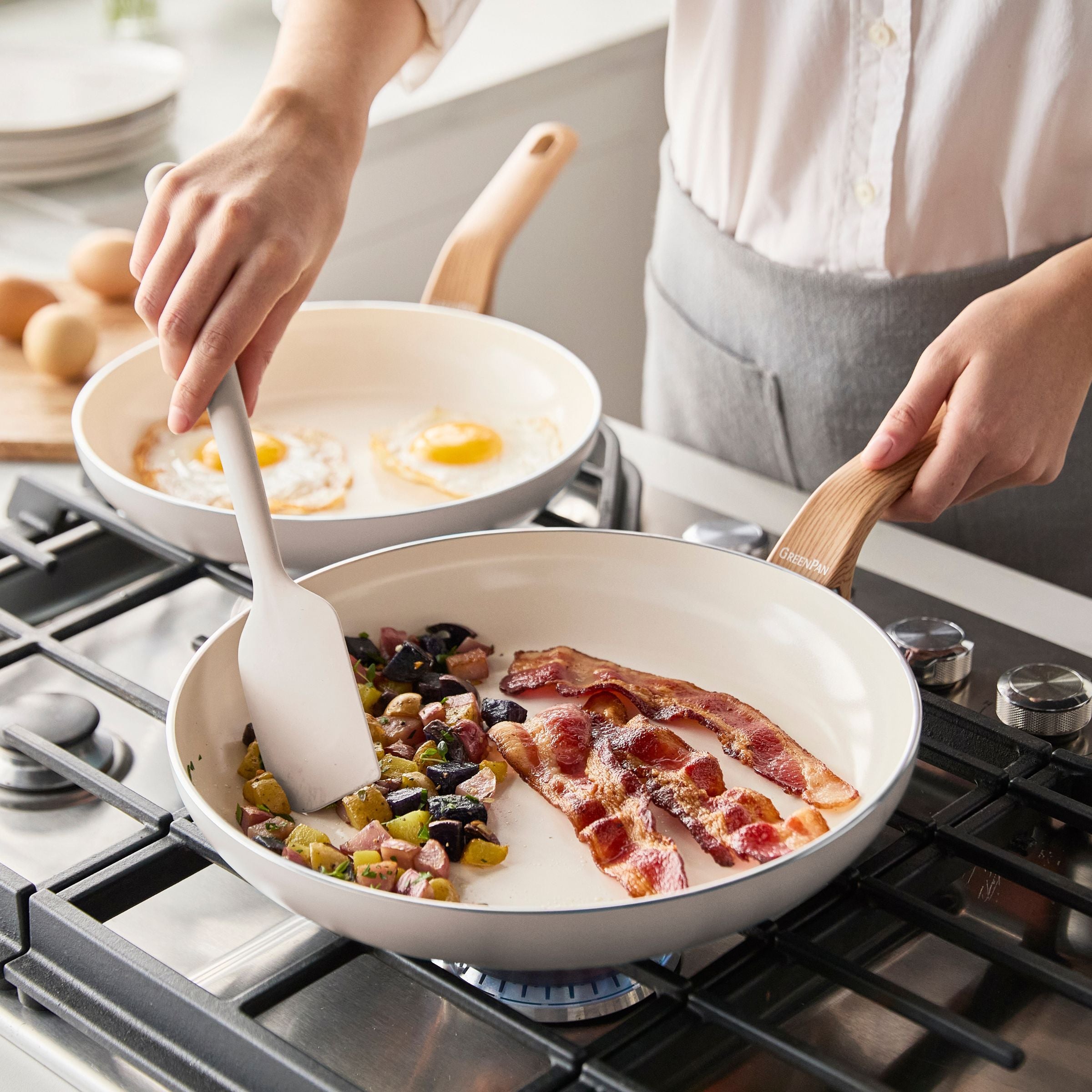 Essence 2 Piece Frypan Set 26cm & 30cm Taupe