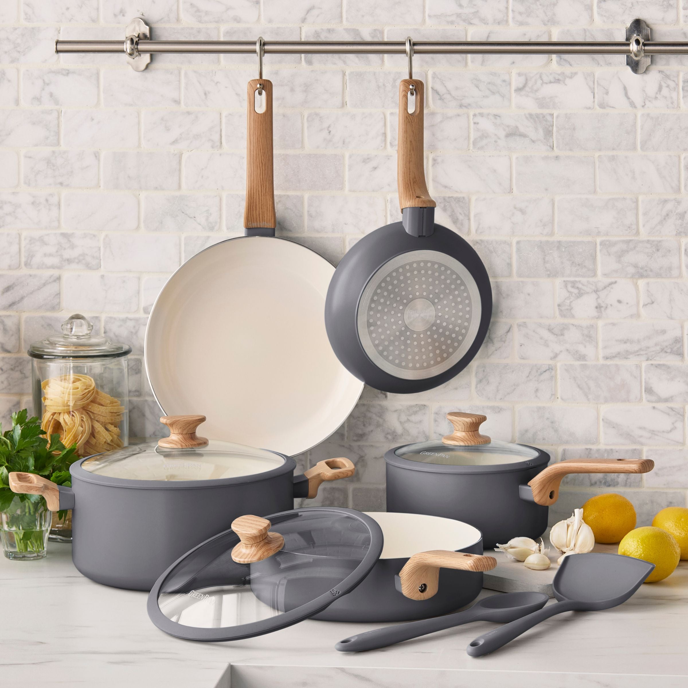 Essence 2 Piece Frypan Set 26cm & 30cm Grey