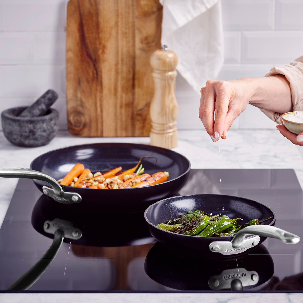 Barcelona Pro Frypan 2 Piece Set - 20cm & 28cm with Protector