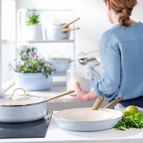 Padova Reserve Light Blue Frypan Set 2 Piece 20 - 26cm