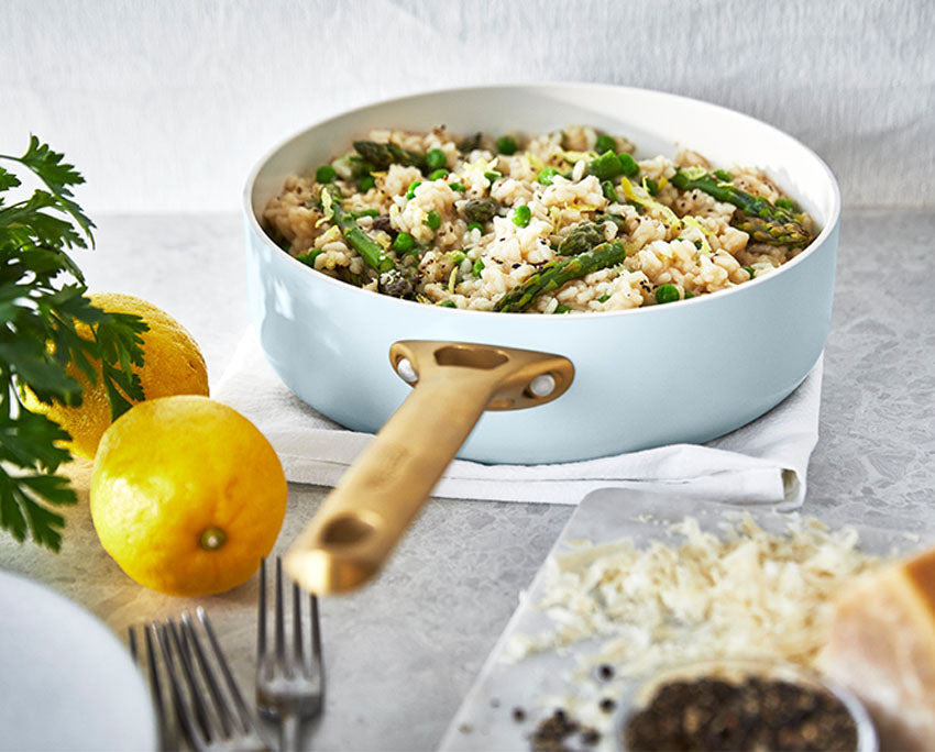 Lemon Asparagus & Spring Pea Risotto