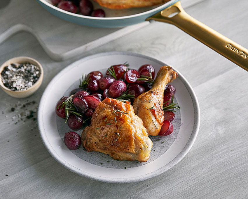 Pan-Roasted Chicken & Grapes