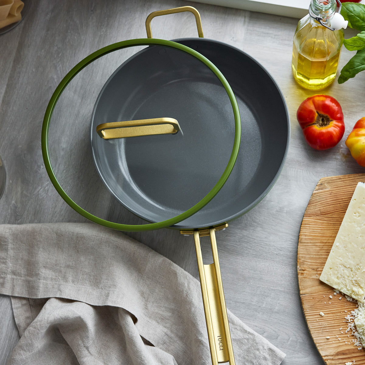 Stanley Tucci™ Ceramic Non-Stick 4.25-Litre Stanley Pan Jr. | Tuscan Olive