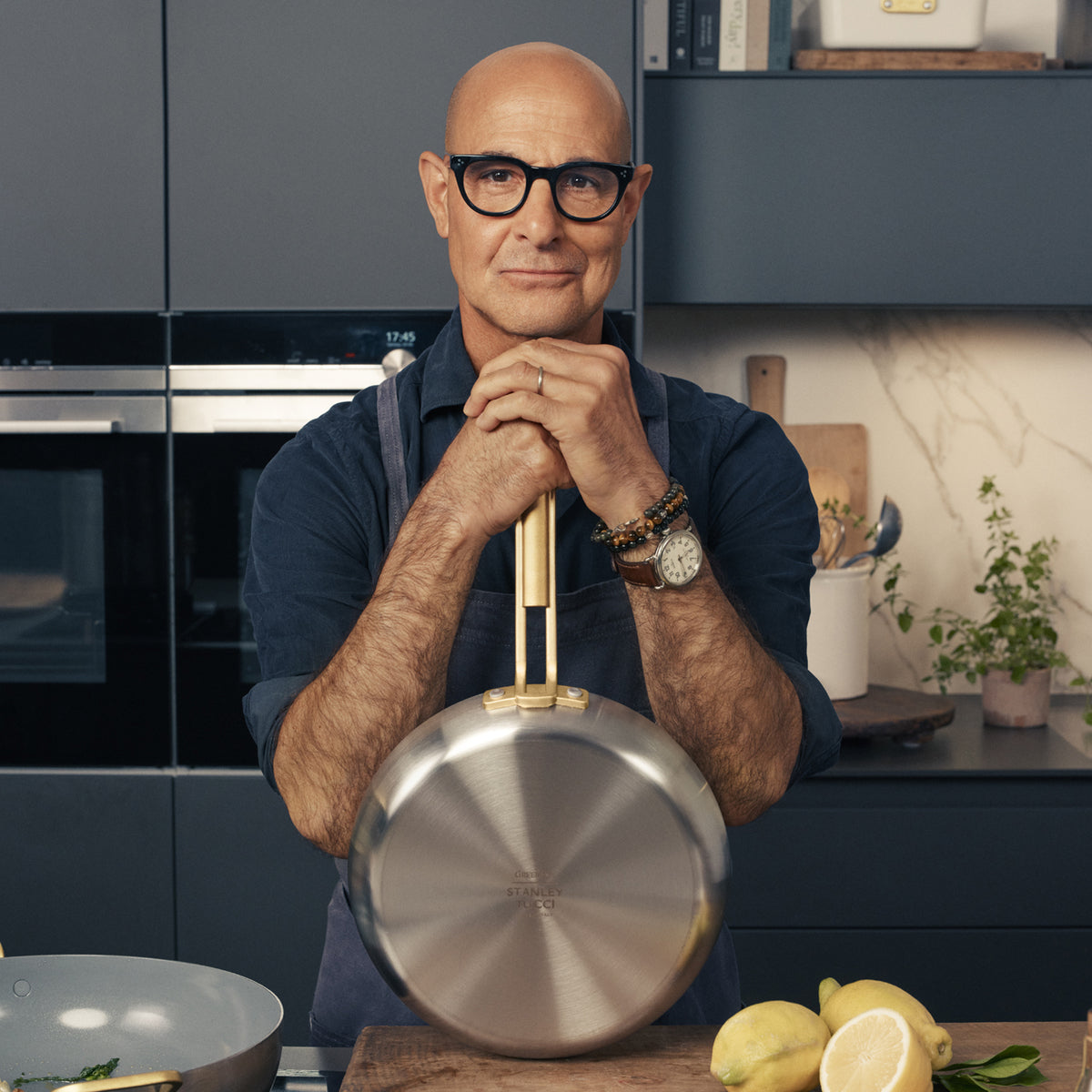 Stanley Tucci™ Stainless Steel Ceramic Non-Stick 20 cm and 26 cm Frypan Set