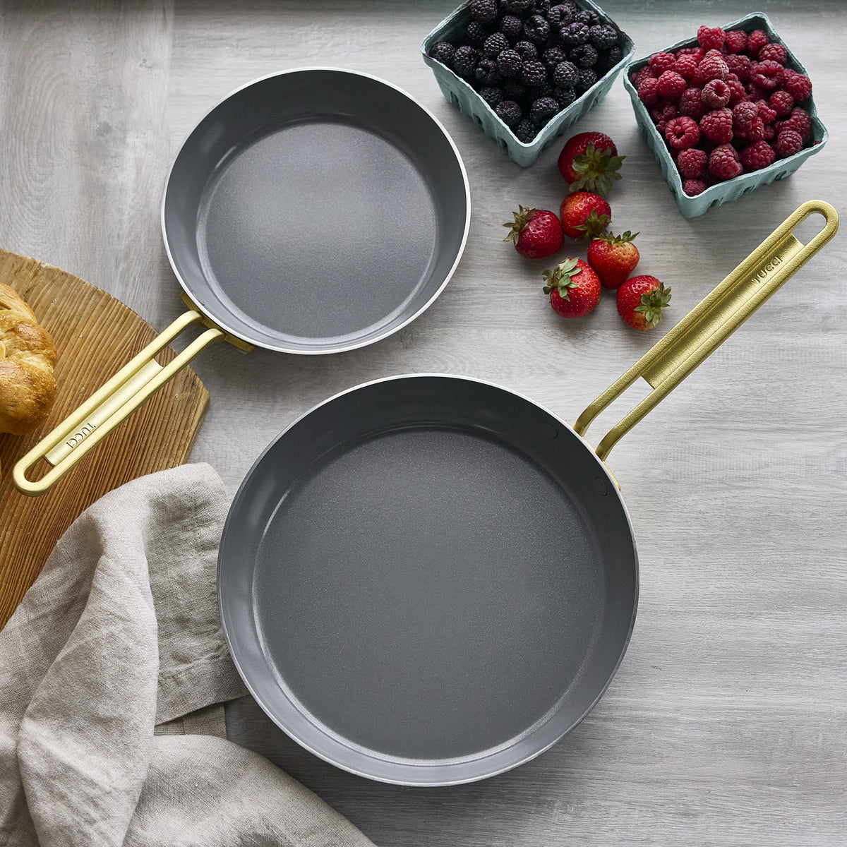 Stanley Tucci™ Stainless Steel Ceramic Non-Stick 20 cm and 26 cm Frypan Set