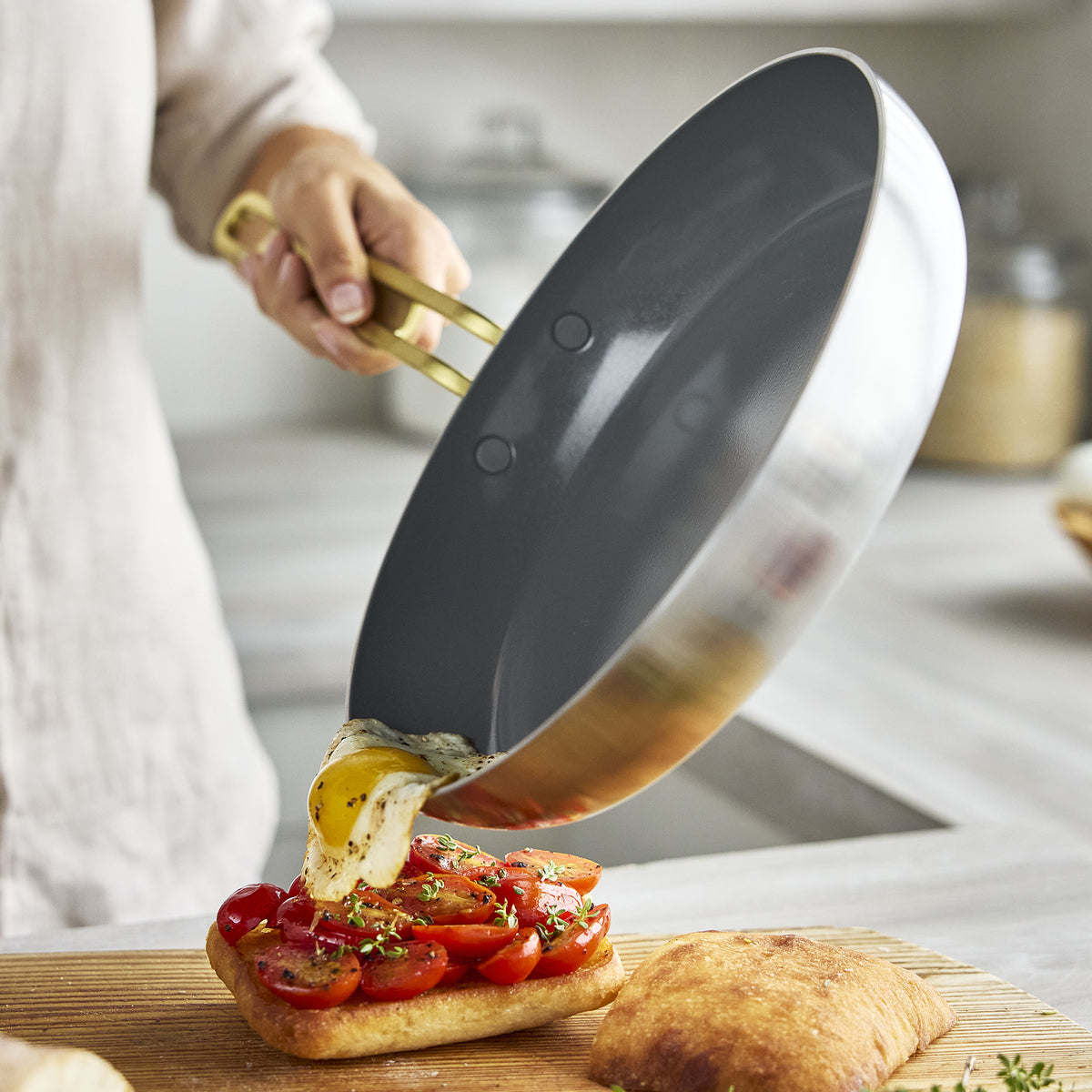 Stanley Tucci™ Stainless Steel Ceramic Non-Stick 20 cm and 26 cm Frypan Set
