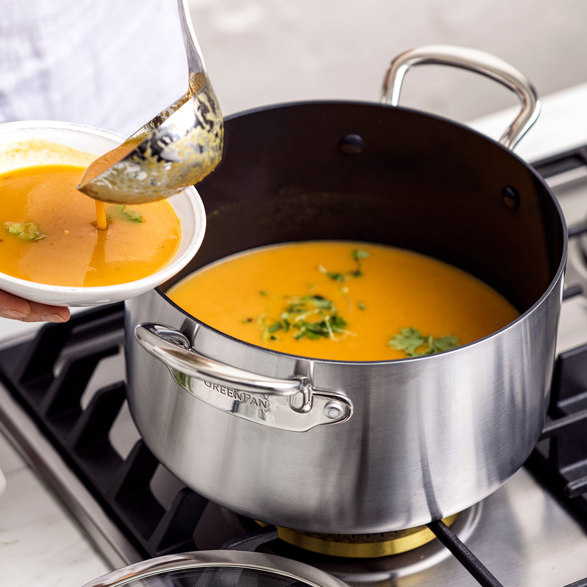 Barcelona Evershine Ceramic Non-Stick 5.68-Litre Stockpot with Lid