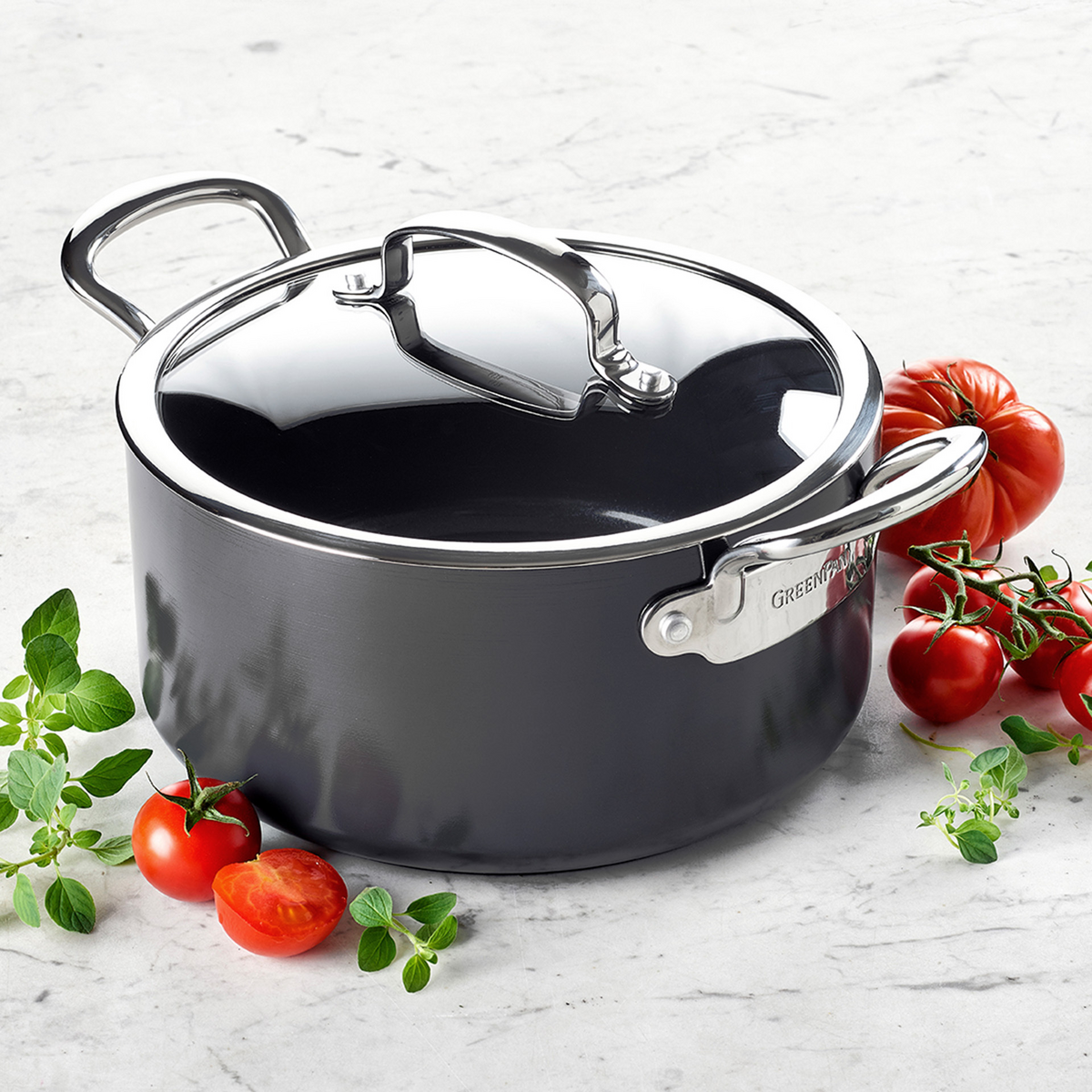 Barcelona Ceramic Non-Stick 1.9-Litre Stockpot with Lid