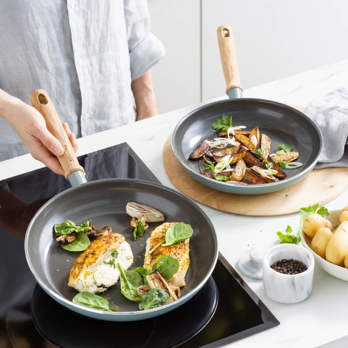 Mayflower Ceramic Non-Stick 9-Piece Cookware Set