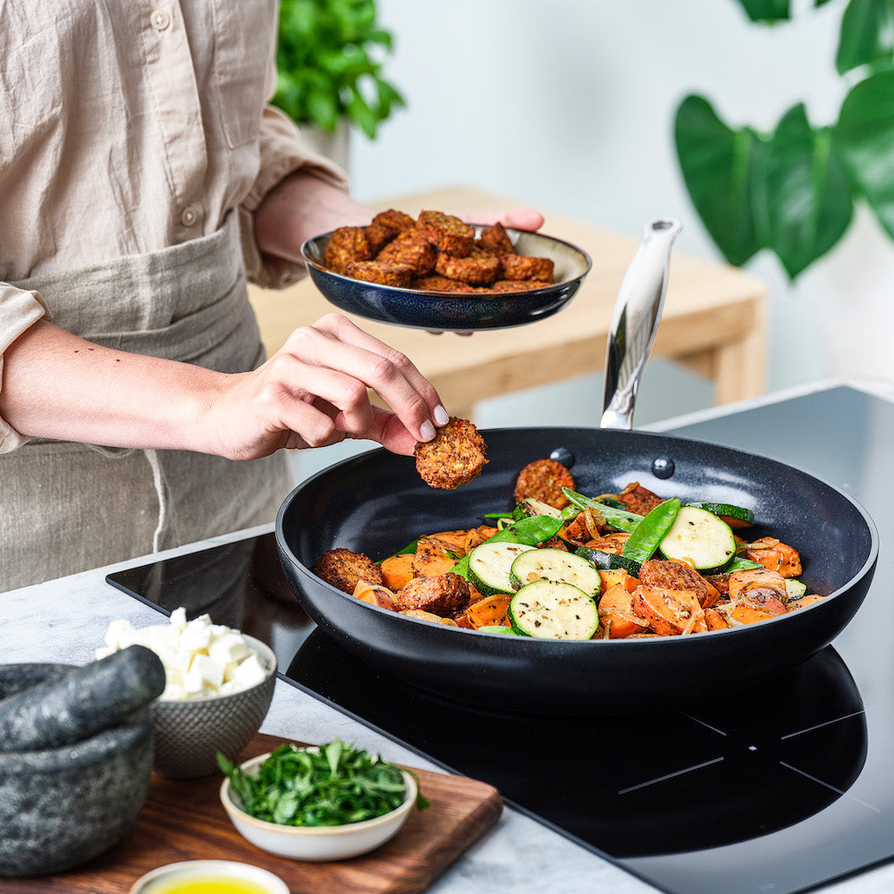 Barcelona Ceramic Non-Stick 20cm, 24cm and 28cm Frypan Set