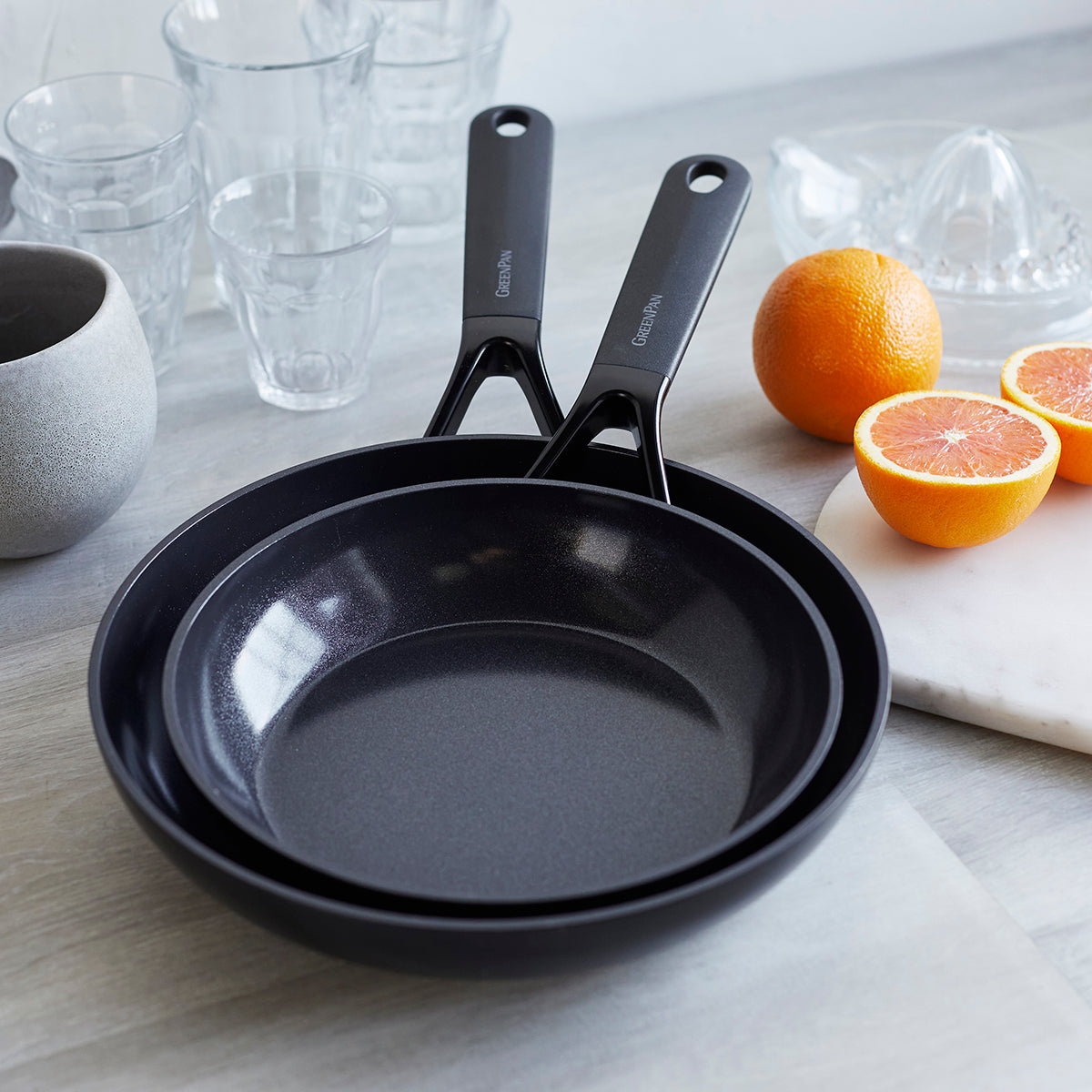 Smart Ceramic Non-Stick 20 cm and 28 cm Frypan Set