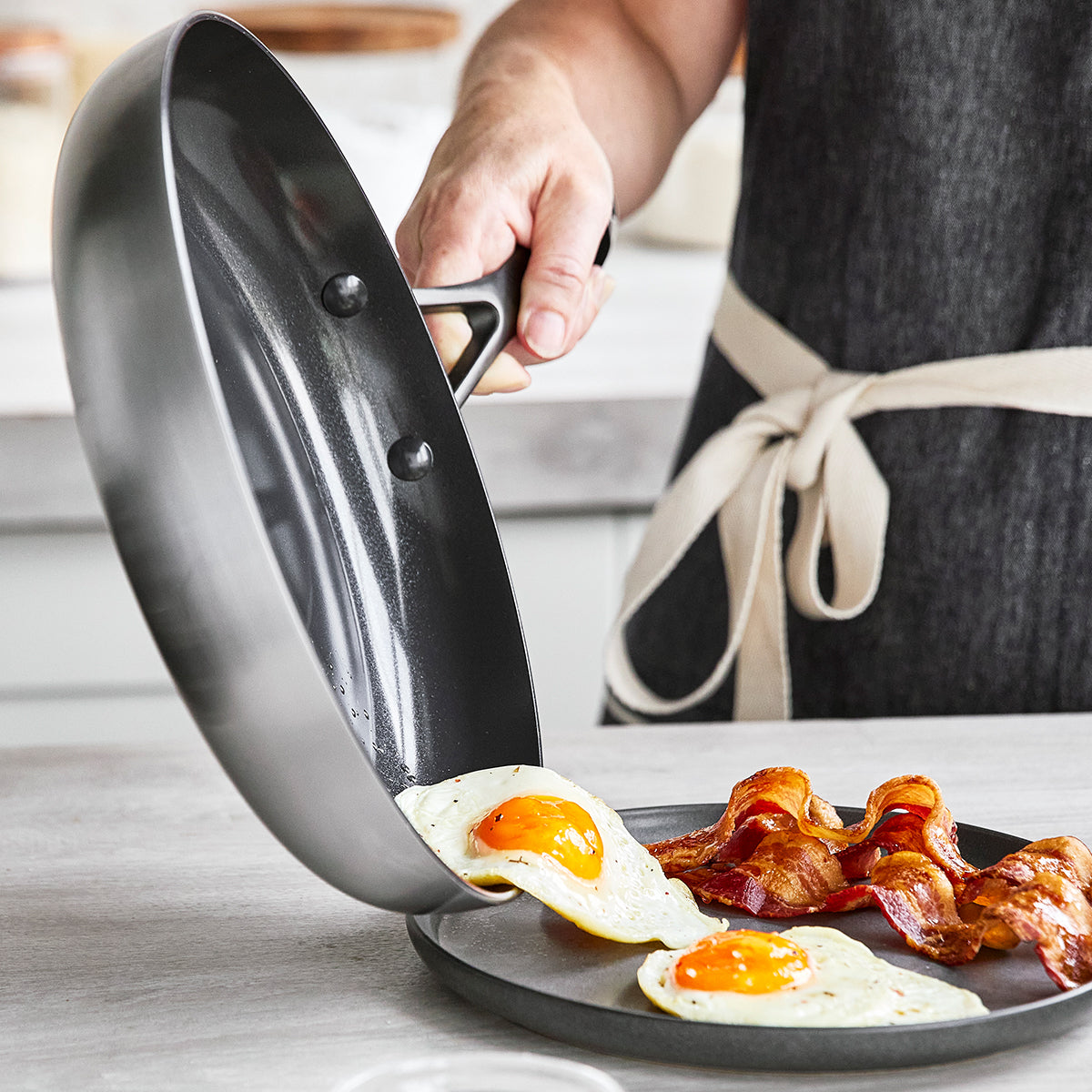 Venice Pro Noir Ceramic Non-Stick 26cm and 30cm Frypan Set
