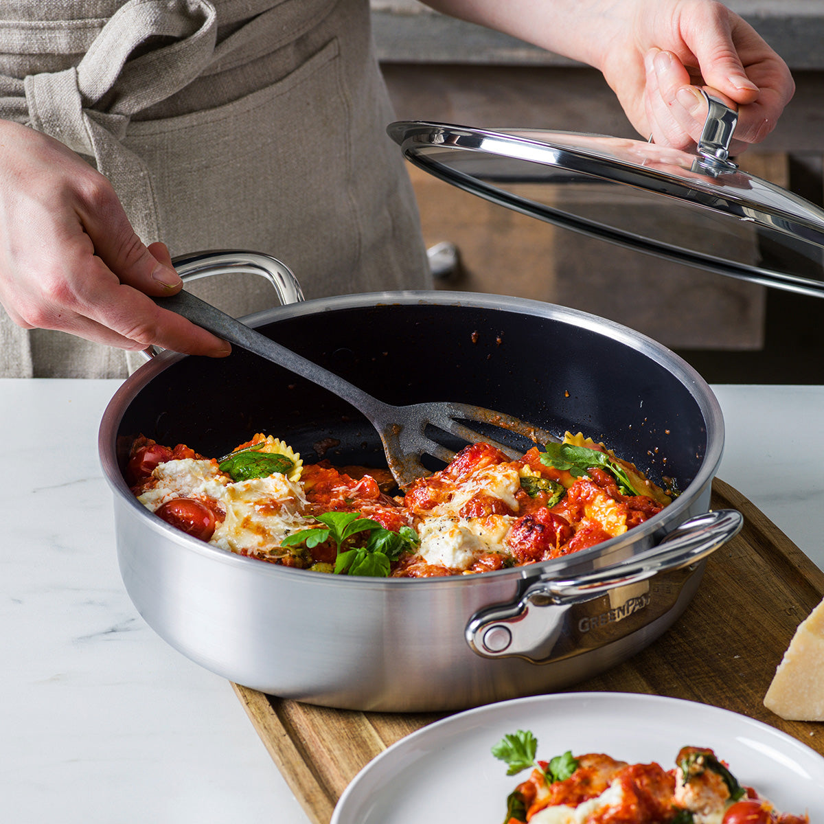 Premiere Ceramic Non-Stick 26 cm Sauté Pan with Lid