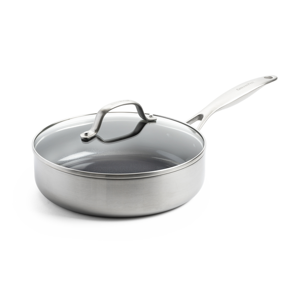Geneva Covered Sauté Pan 24cm / 2.6 Litre – Greenpan UK