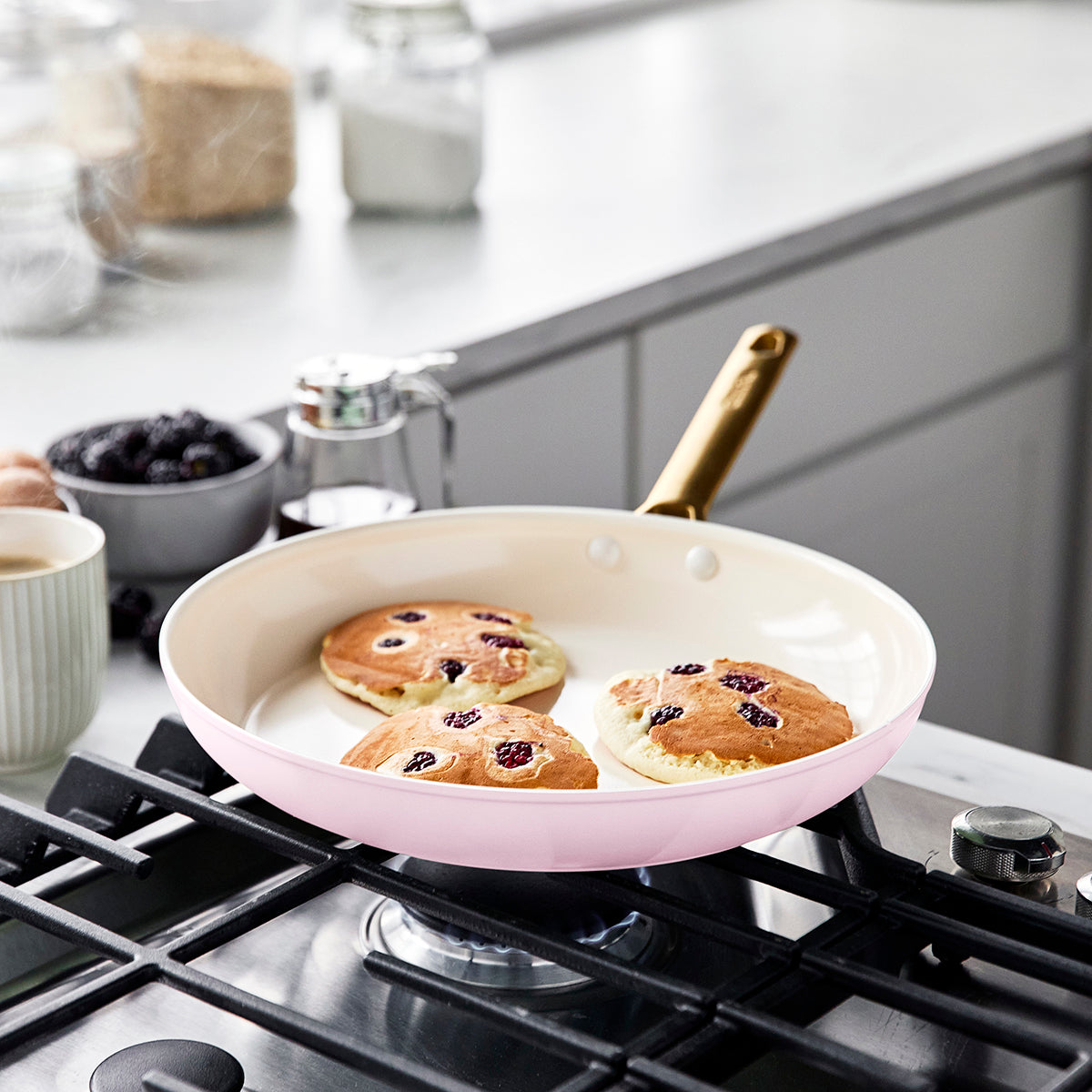 Reserve Ceramic Non-Stick 10-Piece Cookware Set | Blush