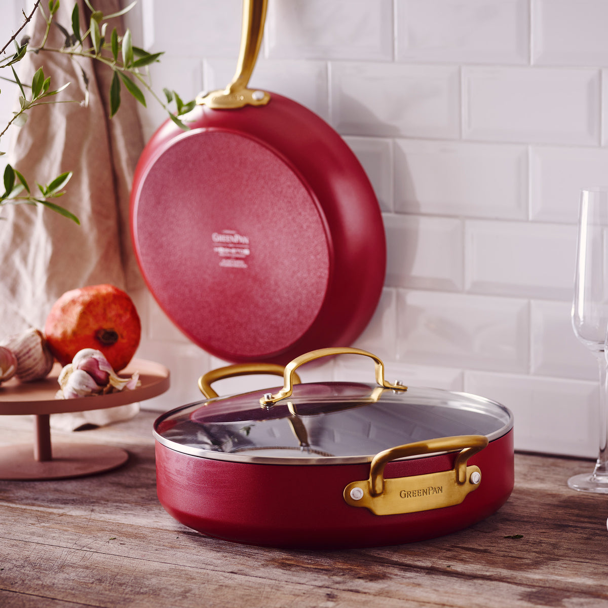Barcelona Ceramic Non-Stick 28cm Frypan | Red