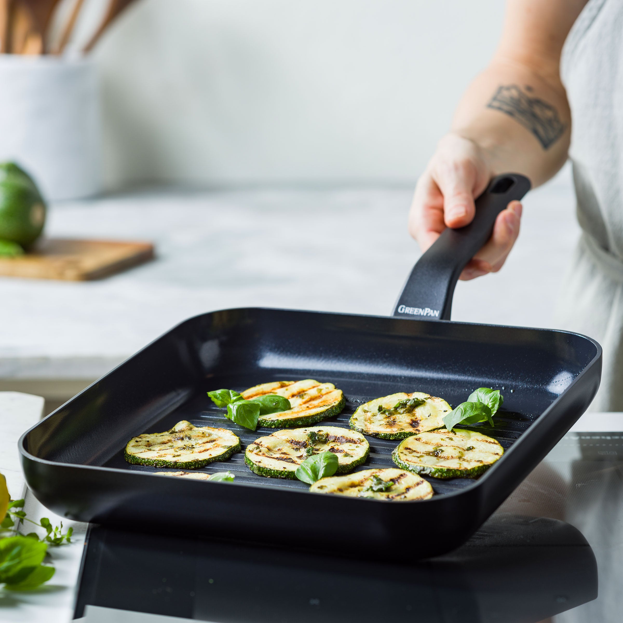 Essence Square Grillpan 28cm – Greenpan UK