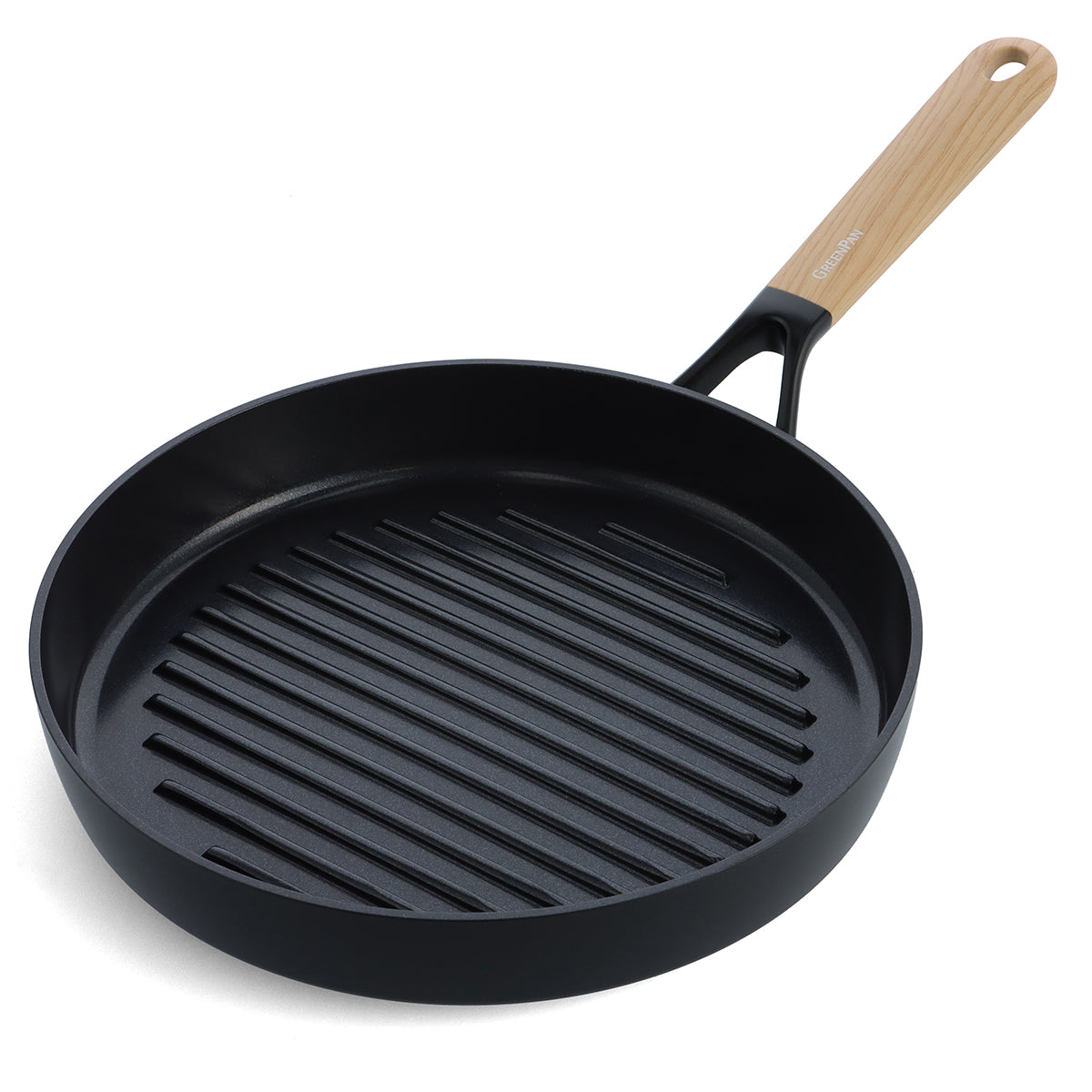 Eco-SmartShape Ceramic Non-Stick 28 cm Grill Pan | Light-Wood Handle