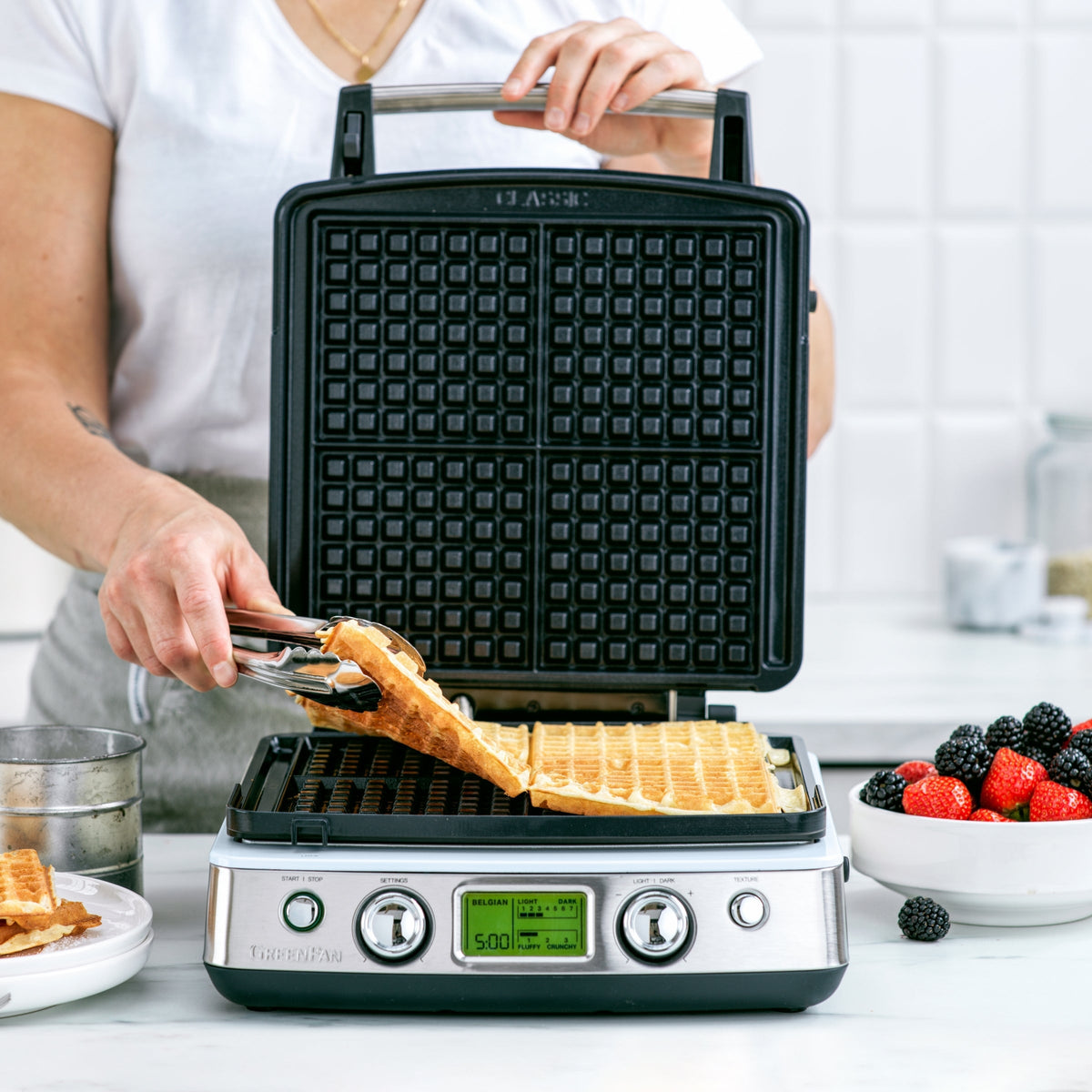4-Square Waffle Maker | Blue Haze