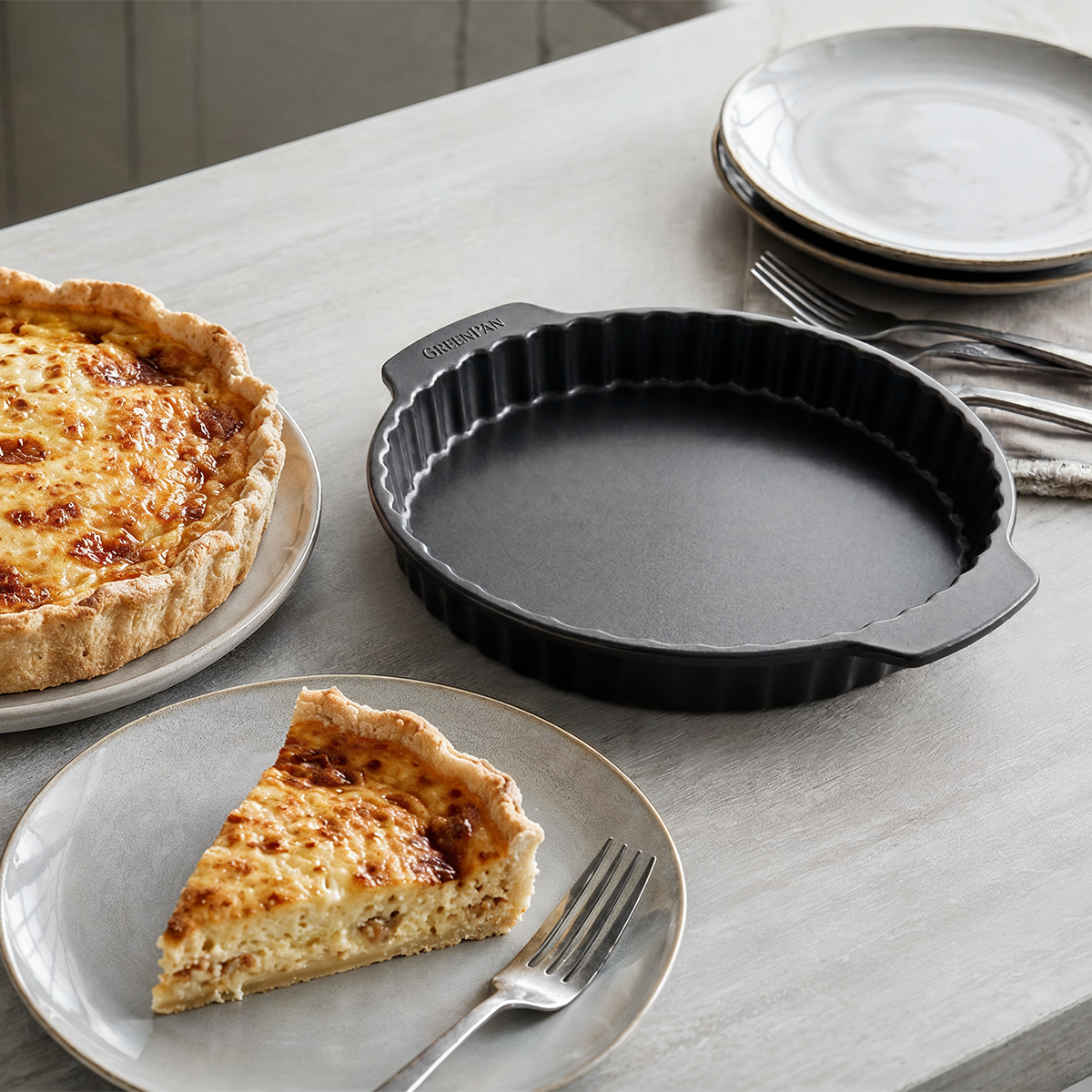 Bistro Carbon Steel Quiche Pan, 28 cm