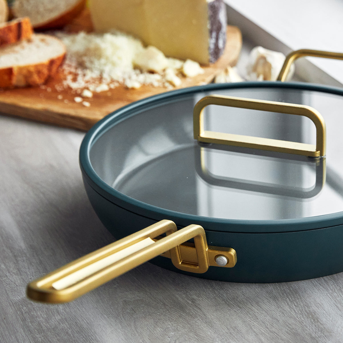 Stanley Tucci™ Ceramic Non-Stick 30cm Frypan with Lid | Venetian Teal