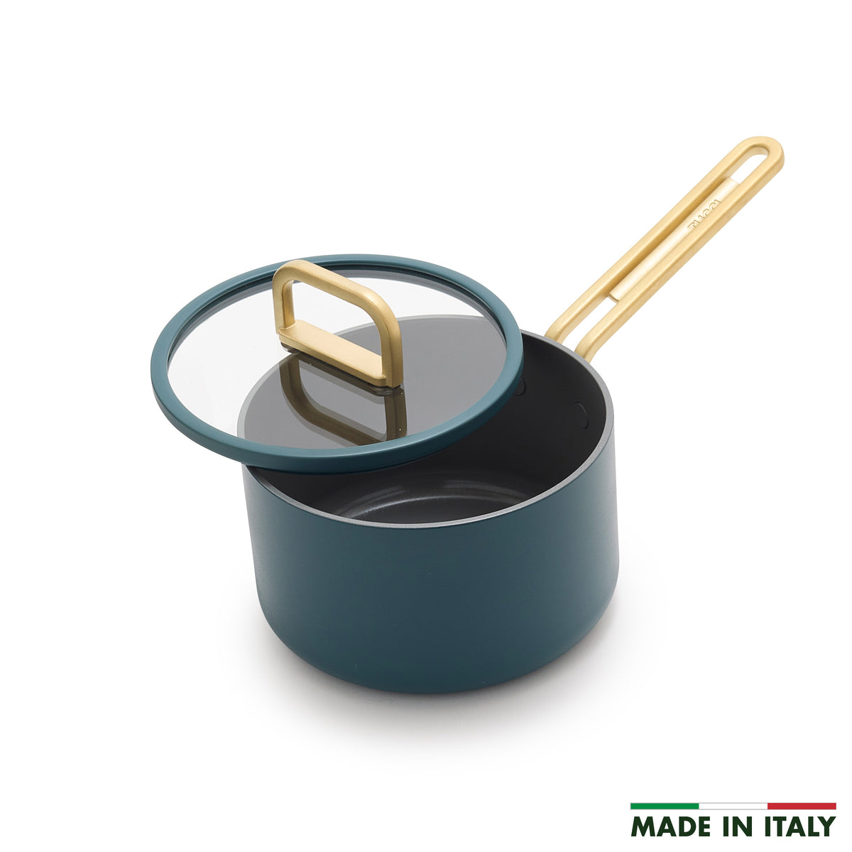 Stanley Tucci™ Ceramic Non-Stick 1.9-Litre Saucepan with Lid | Venetian Teal