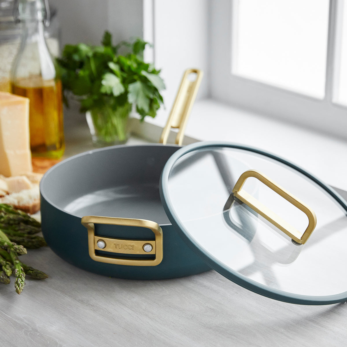 Stanley Tucci™ Ceramic Non-Stick 11-Piece Cookware Set | Venetian Teal