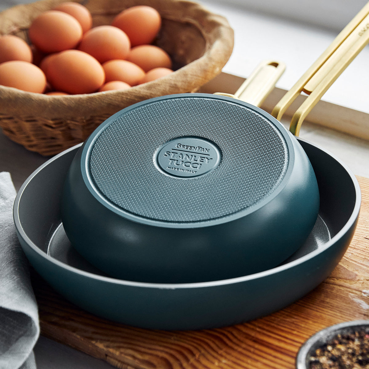 Stanley Tucci™ Ceramic Non-Stick 11-Piece Cookware Set | Venetian Teal