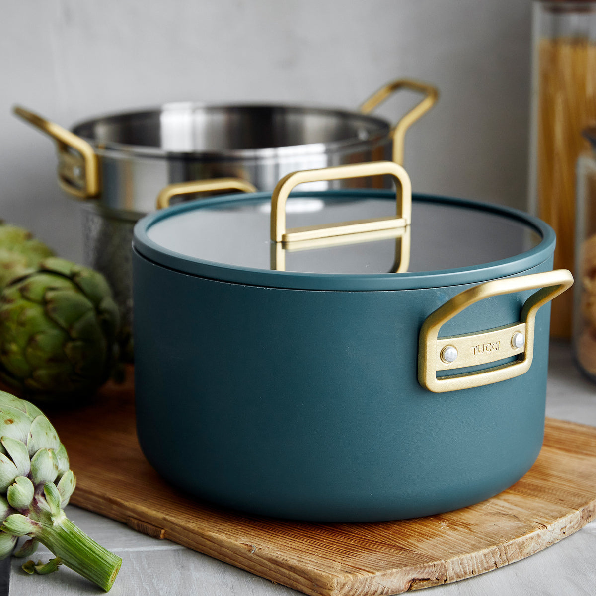 Stanley Tucci™ Ceramic Non-Stick 11-Piece Cookware Set | Venetian Teal