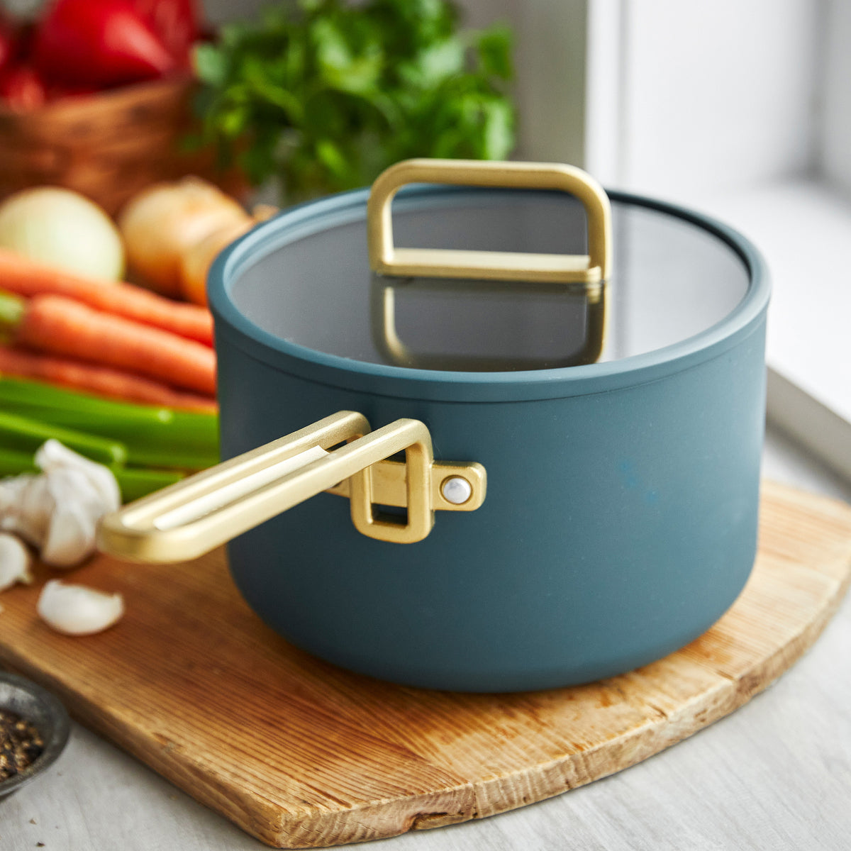Stanley Tucci™ Ceramic Non-Stick 11-Piece Cookware Set | Venetian Teal