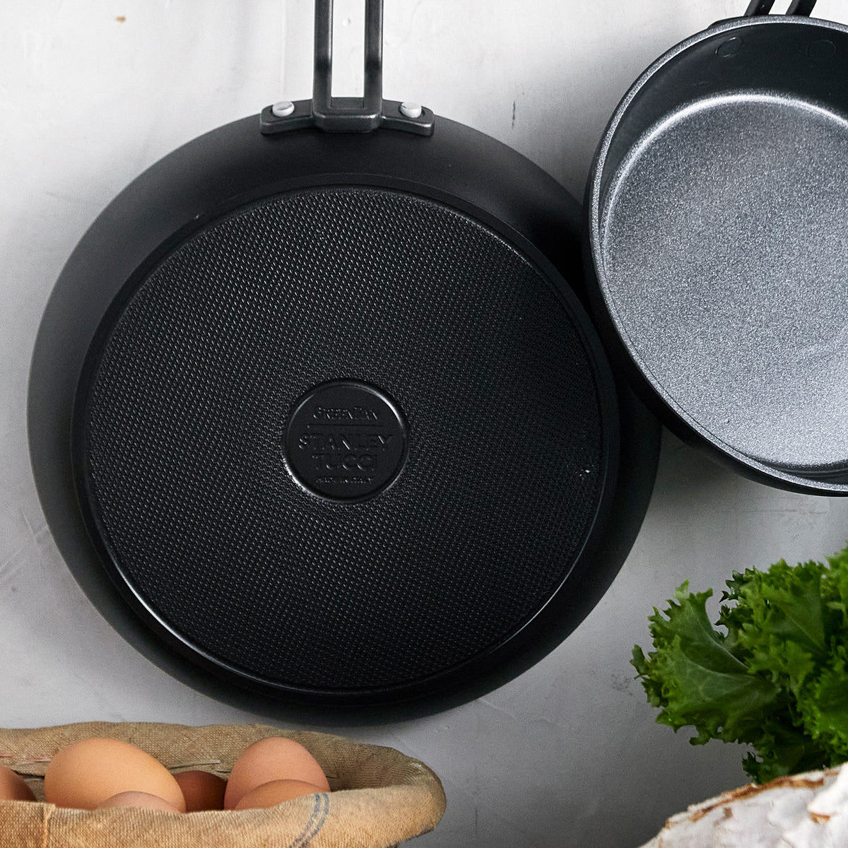 Stanley Tucci™ Ceramic Non-Stick 20 cm and 26 cm Frypan Set | Milano Black