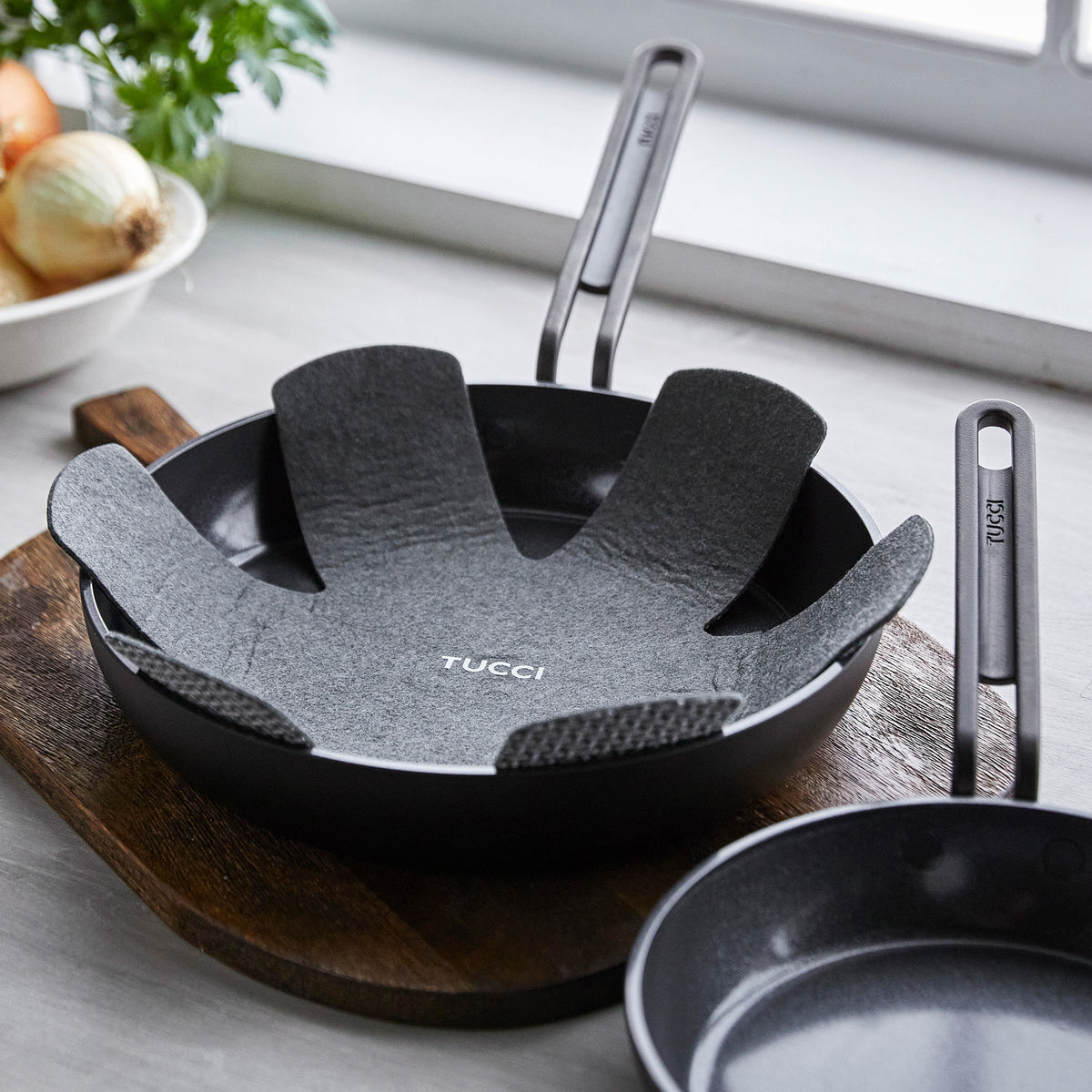 Stanley Tucci™ Ceramic Non-Stick 20 cm and 26 cm Frypan Set | Milano Black