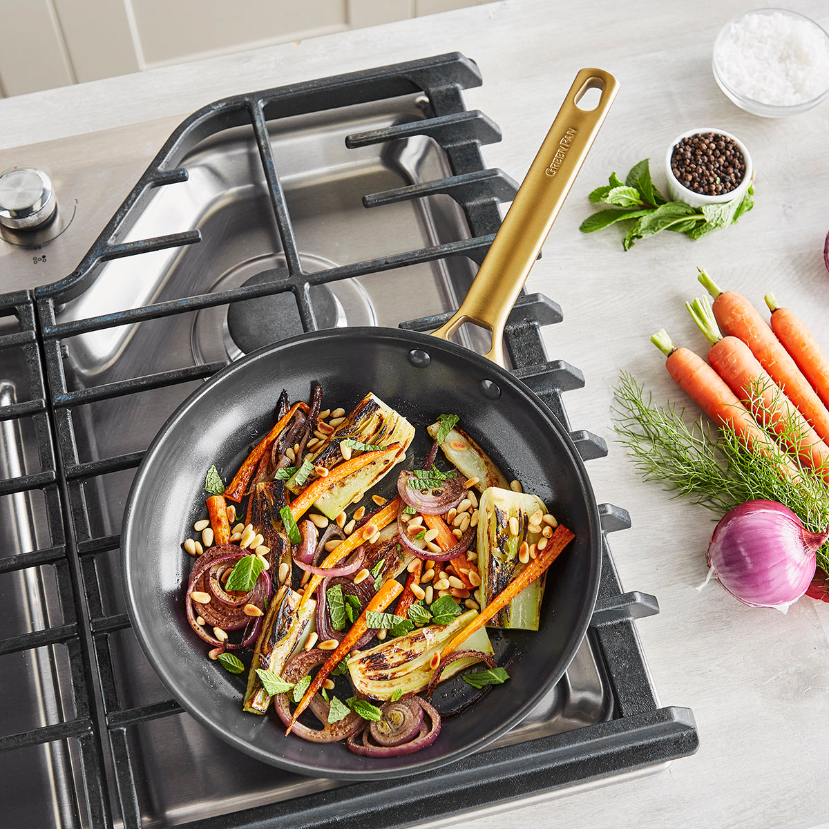 Reserve Ceramic Non-Stick 20cm and 26cm Frypan Set | Black