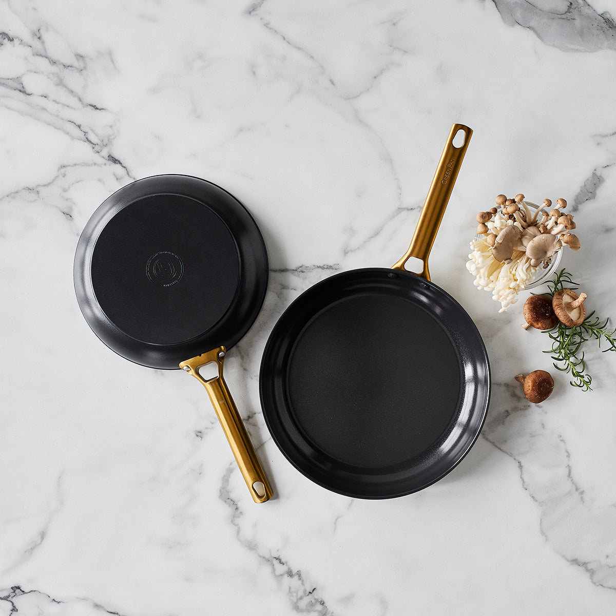 Reserve Ceramic Non-Stick 20cm and 26cm Frypan Set | Black