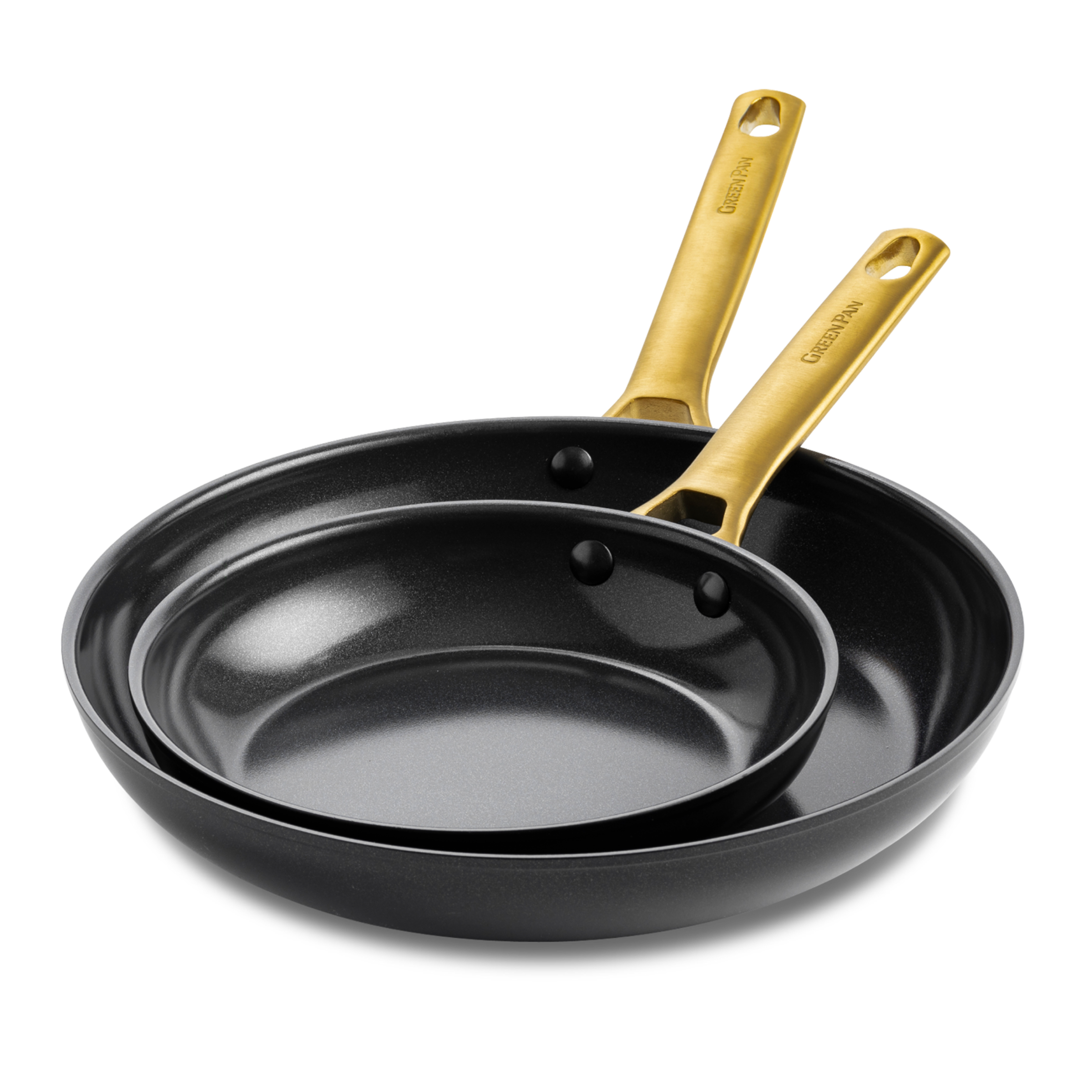 Padova Reserve 2 Piece Frypan Set Black 20cm & 26cm