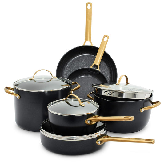 Reserve Ceramic Non-Stick 10-Piece Cookware Set | Black
