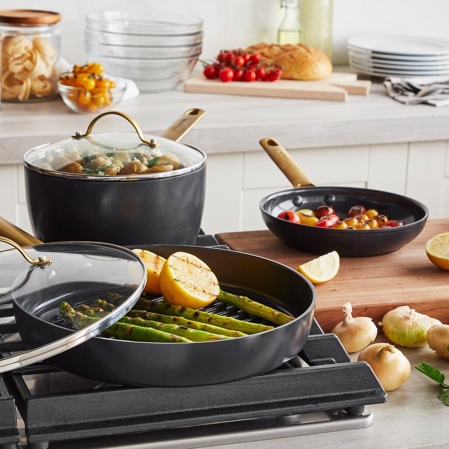 Reserve Ceramic Non-Stick 10-Piece Cookware Set | Black