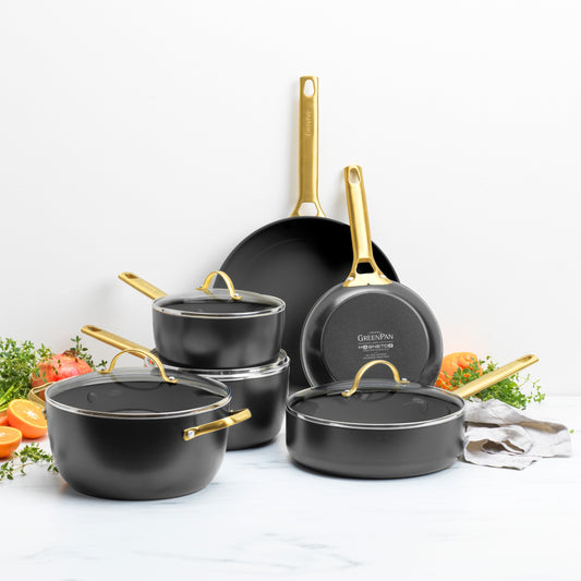 Reserve Ceramic Non-Stick 10-Piece Cookware Set | Black