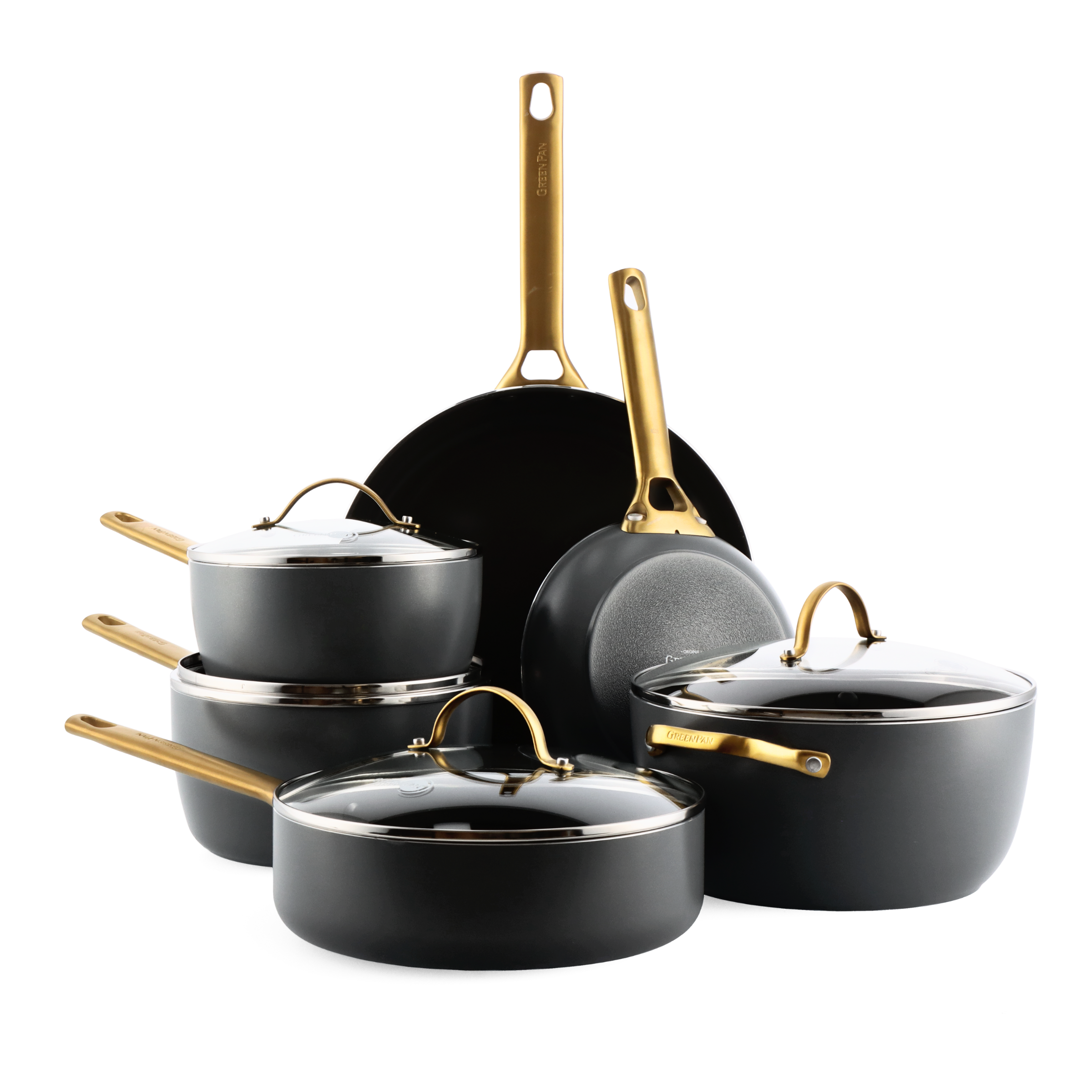 Reserve Ceramic Non-Stick 10-Piece Cookware Set | Black