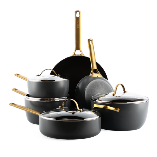 Reserve Ceramic Non-Stick 10-Piece Cookware Set | Black