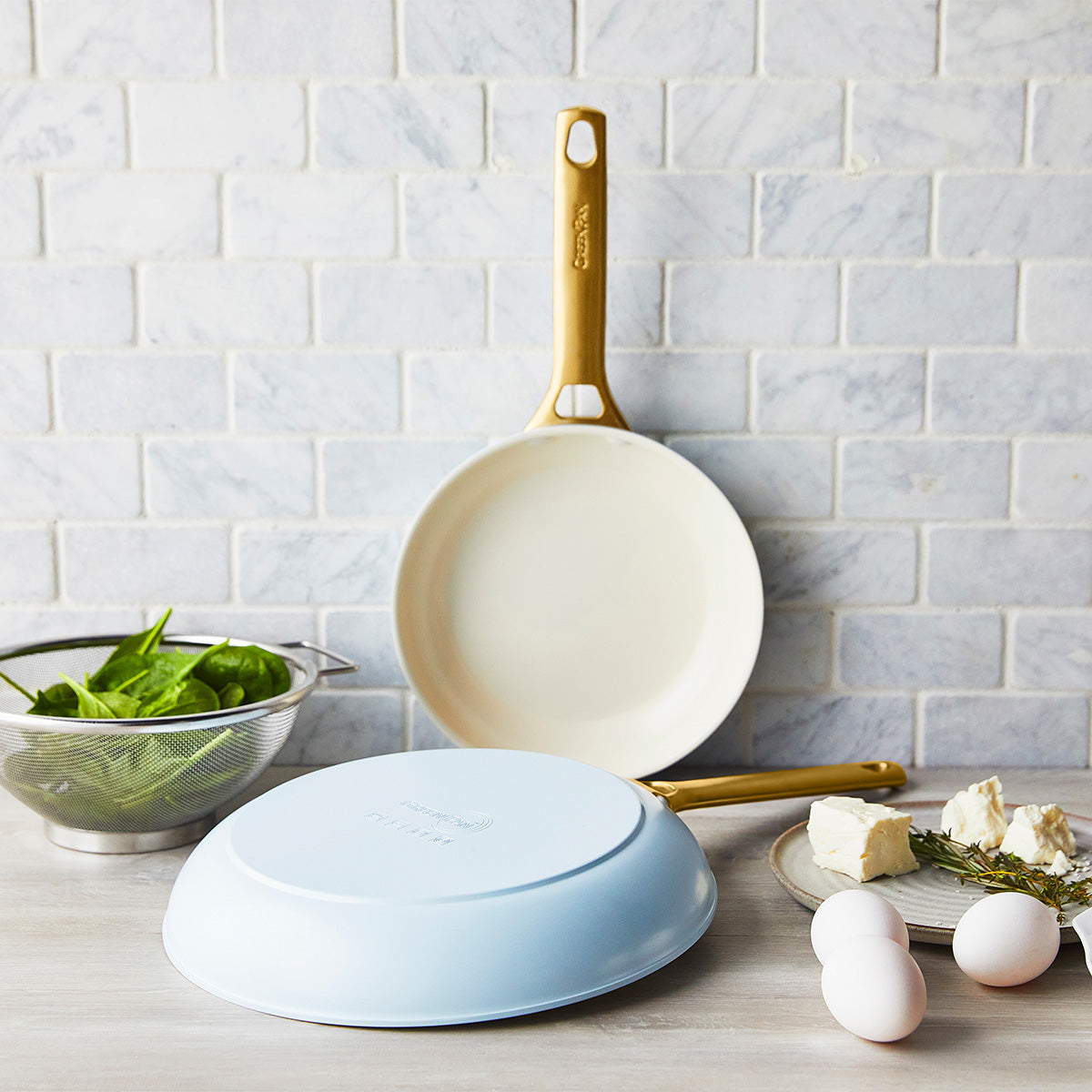 Reserve Ceramic Non-Stick 10-Piece Cookware Set | Light Blue